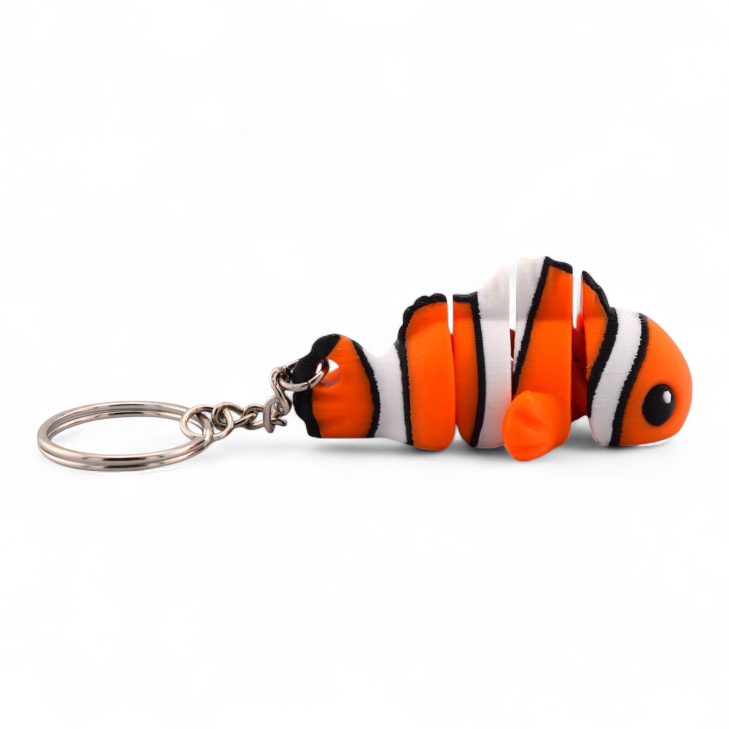 Fidget Clown Fish Keychain – Nemo-Inspired Stress Relief Toy | 3D Printed PLA | Fun for All Ages