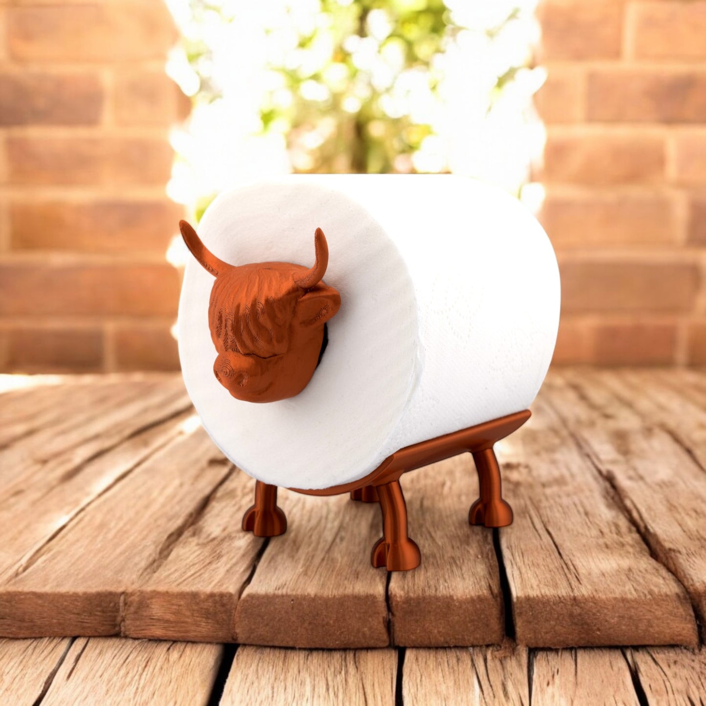 Highland Cow Toilet Roll Holder – Bathroom Accessory