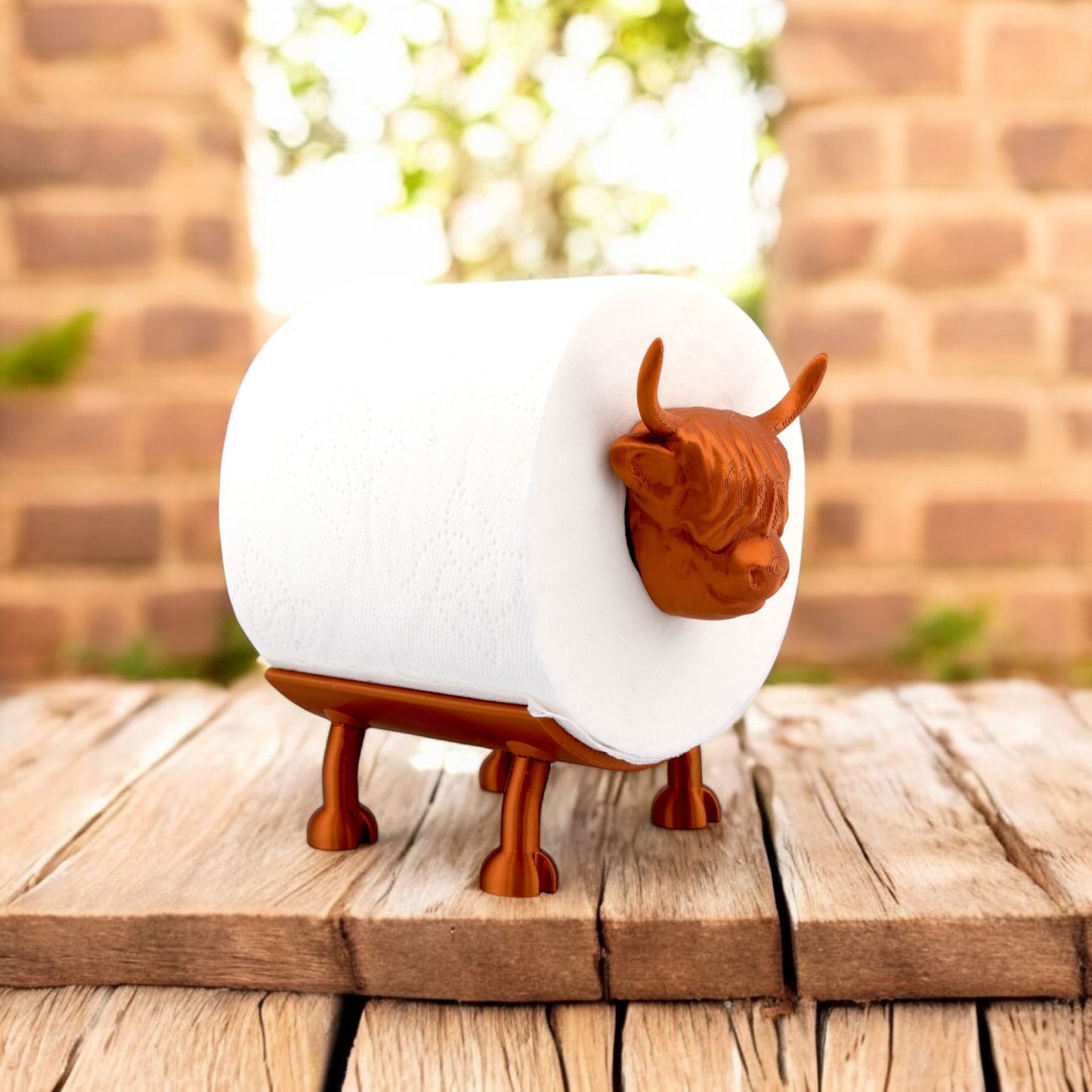 Highland Cow Toilet Roll Holder – Bathroom Accessory