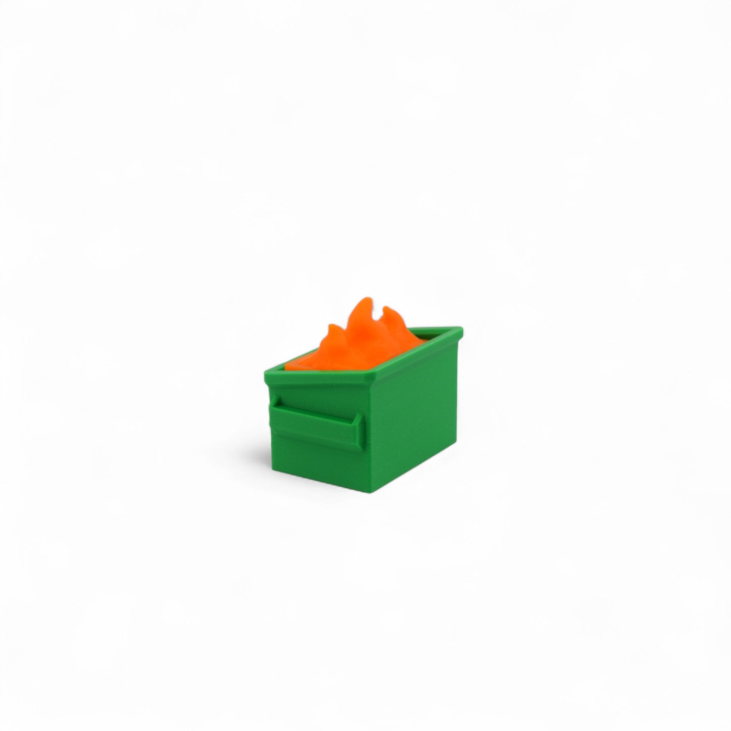 Dumpster Fire Fidget Clicker – Pressable Flame Toy | 3D Printed PLA | Keychain or Desk Version | Funny Stress Relief