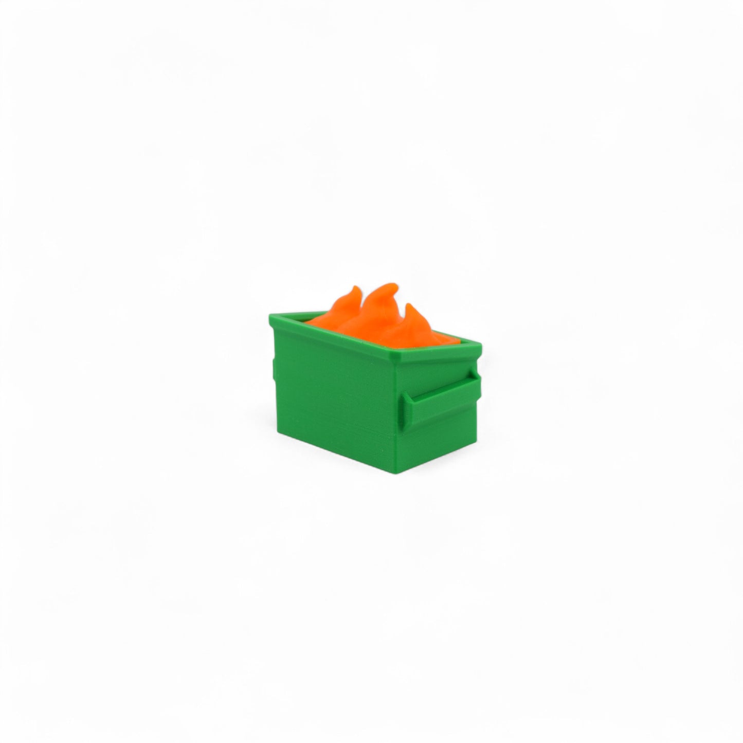 Dumpster Fire Fidget Clicker – Pressable Flame Toy | 3D Printed PLA | Keychain or Desk Version | Funny Stress Relief