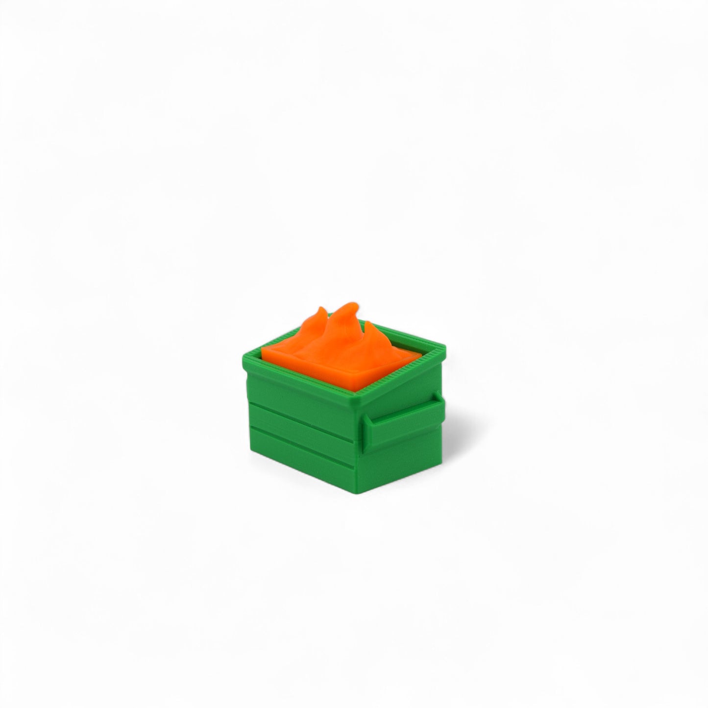 Dumpster Fire Fidget Clicker – Pressable Flame Toy | 3D Printed PLA | Keychain or Desk Version | Funny Stress Relief