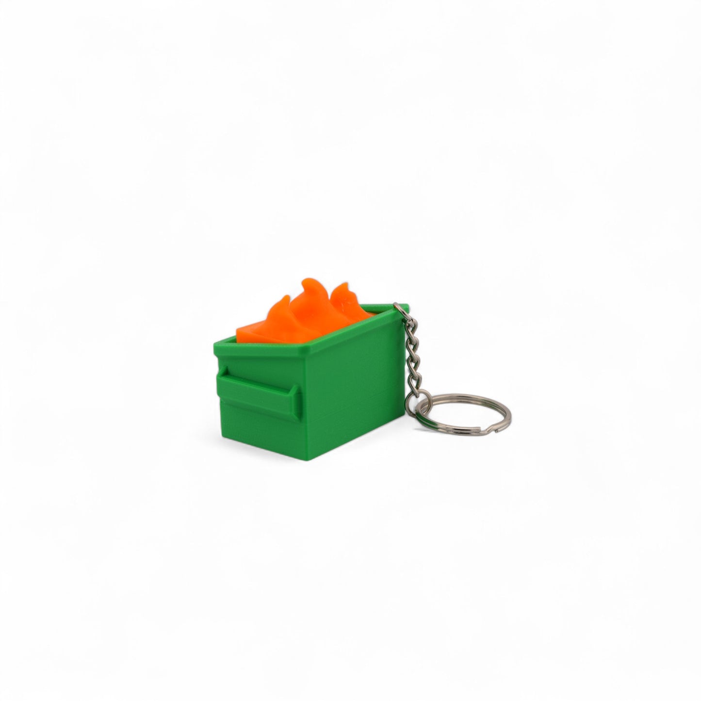 Dumpster Fire Fidget Clicker – Pressable Flame Toy | 3D Printed PLA | Keychain or Desk Version | Funny Stress Relief
