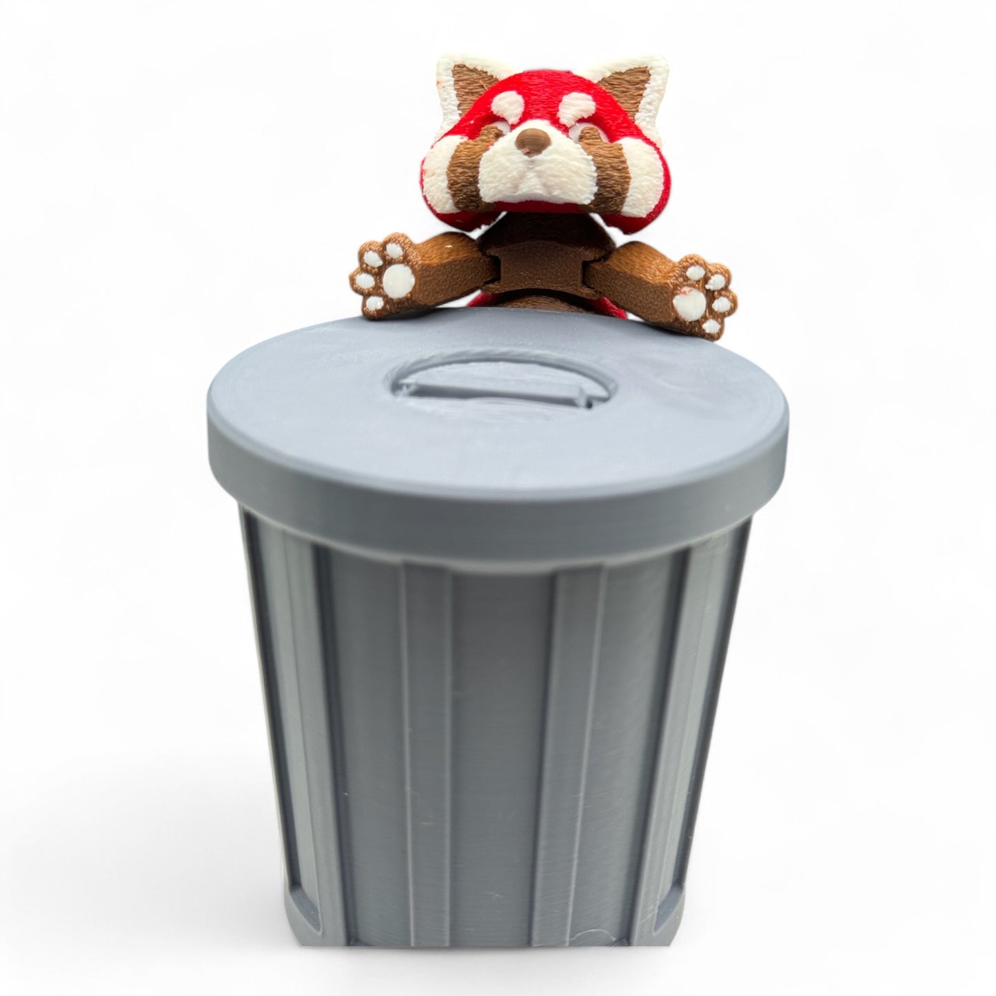 Red Panda Trash Animals Fidget Toy - Also Includes Trash, Can, and Lid