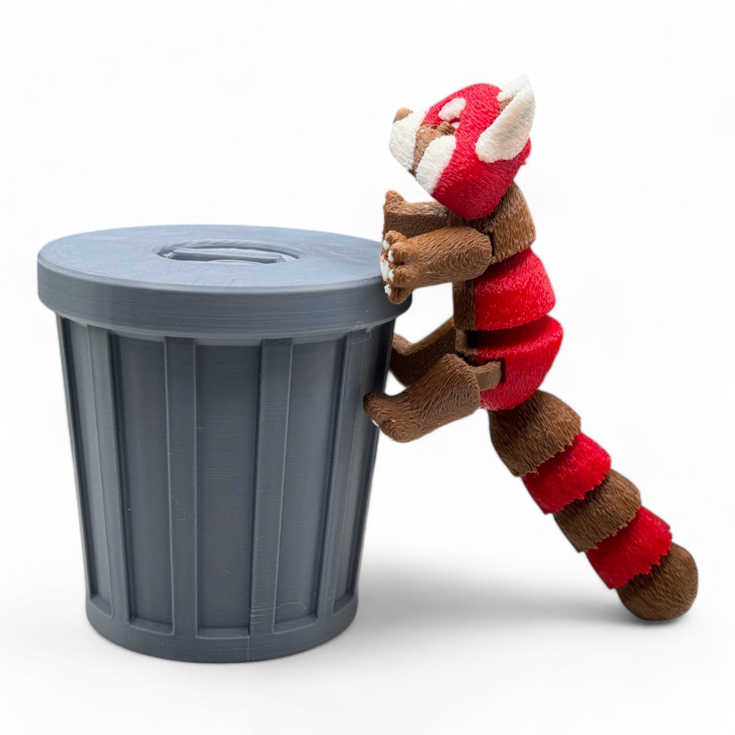 Red Panda Trash Animals Fidget Toy - Also Includes Trash, Can, and Lid