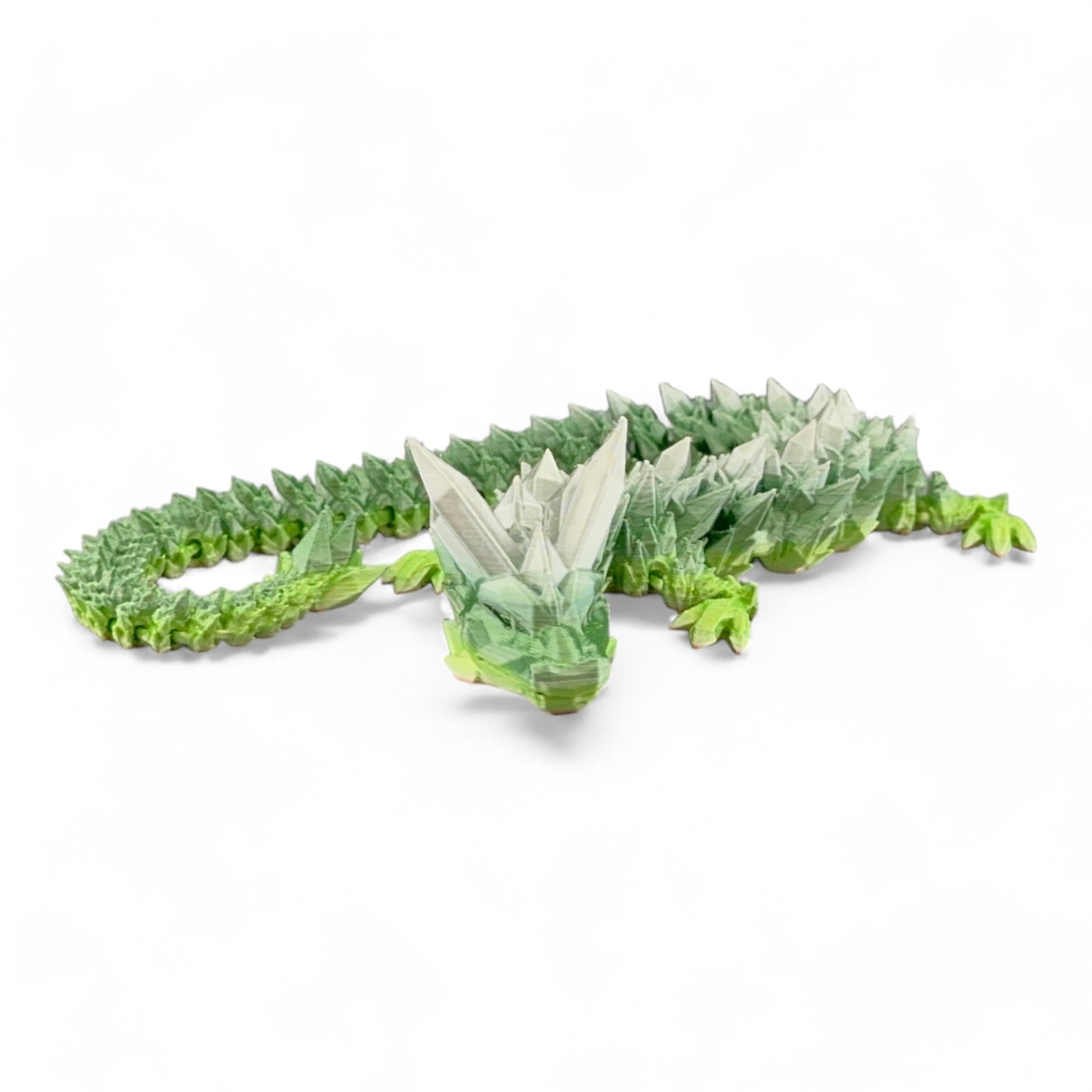Crystal Dragon in Green/White Fade