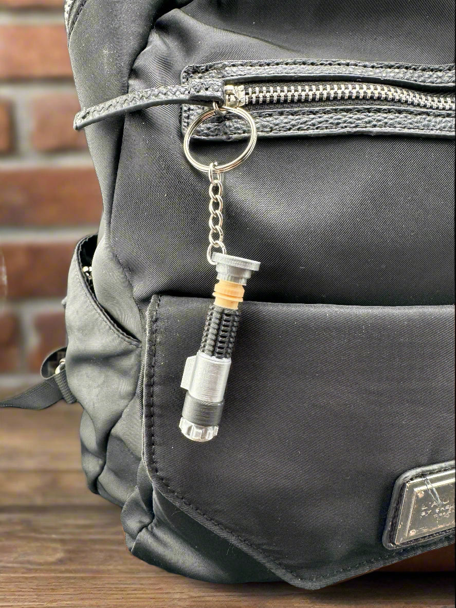 Fidget Mini Collapsible Lightsaber Keychain for Star Wars Fans (Obi-Wan Style)