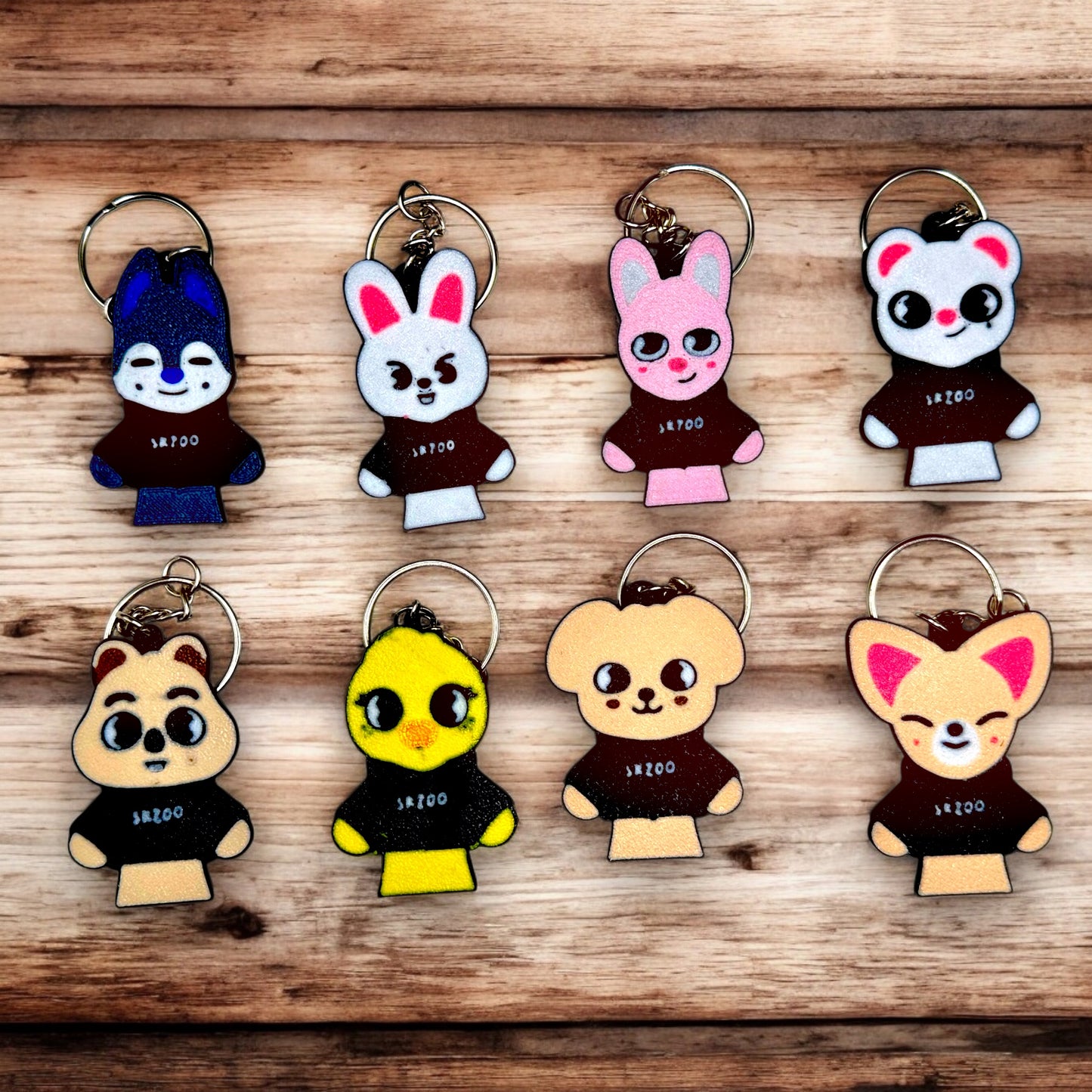 Stray Kids SKZOO Keychains - Complete 8-Pack Bundle | All SKZOO Characters