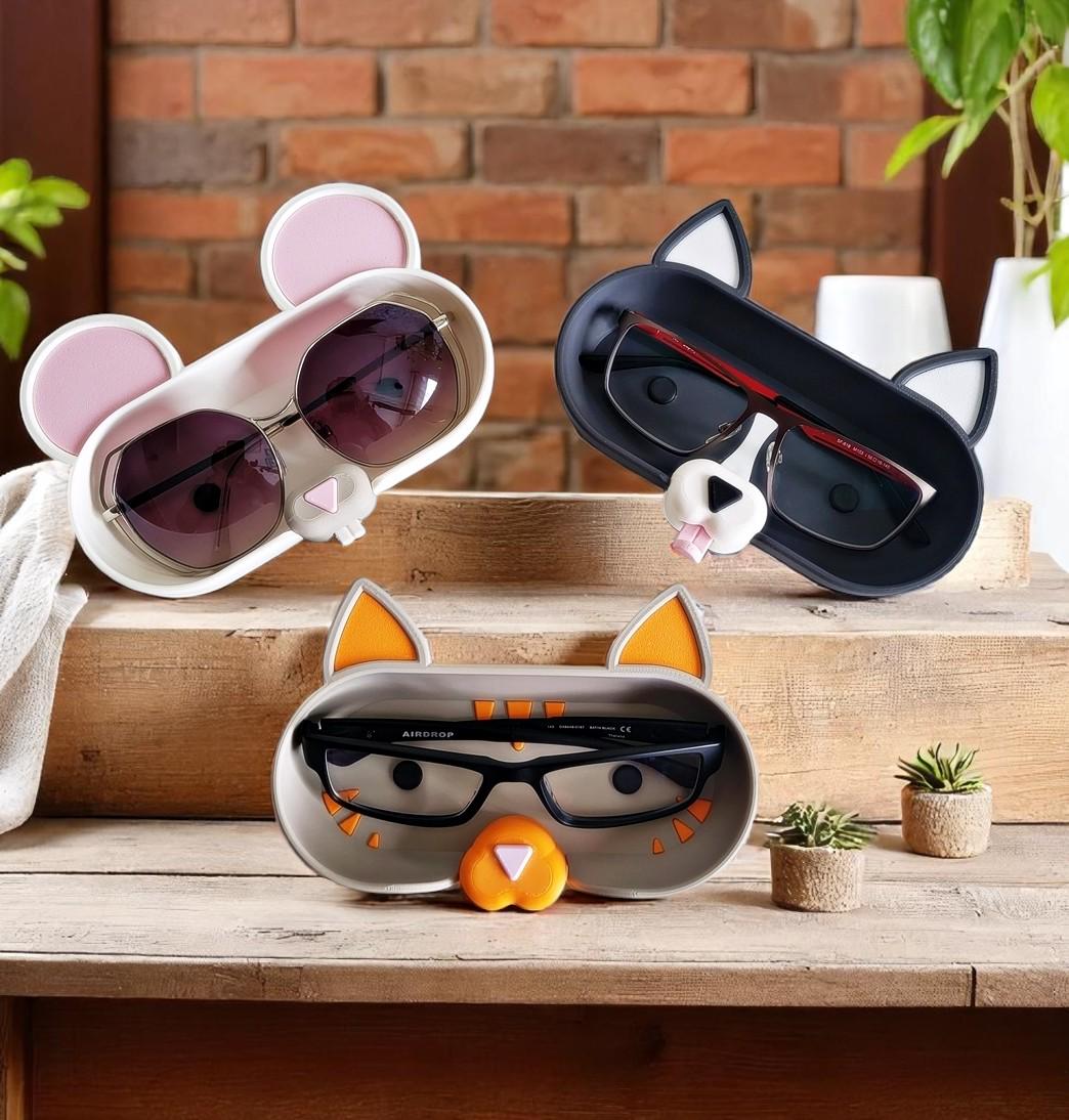 Puppy Eyeglass Tray - Adorable Animal Friend Eyeglass Tray - Cute 3D Printed Dog Holder for Glasses - Fun Kids’ Nightstand Organizer