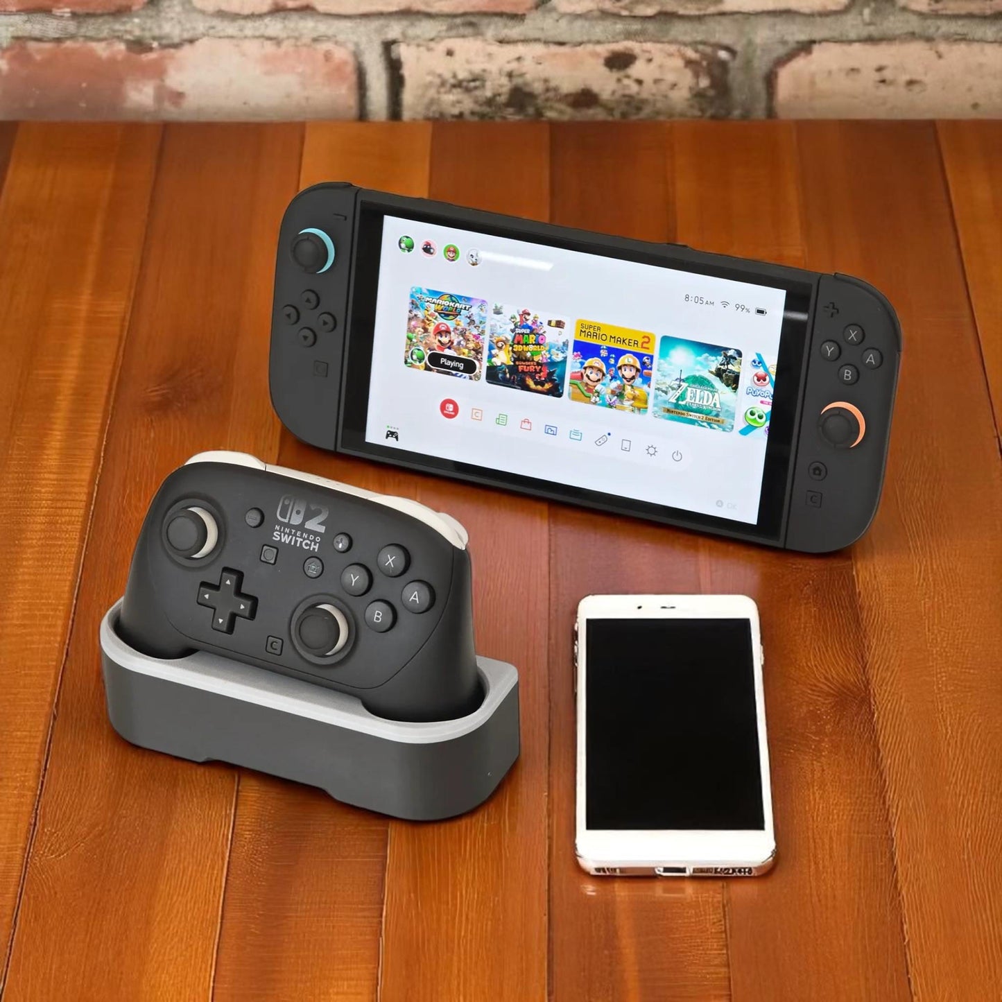 Nintendo Switch 2 Pro Controller Stand – Custom Controller Dock, Game Room Decor, Gamer Gift, Fan Made