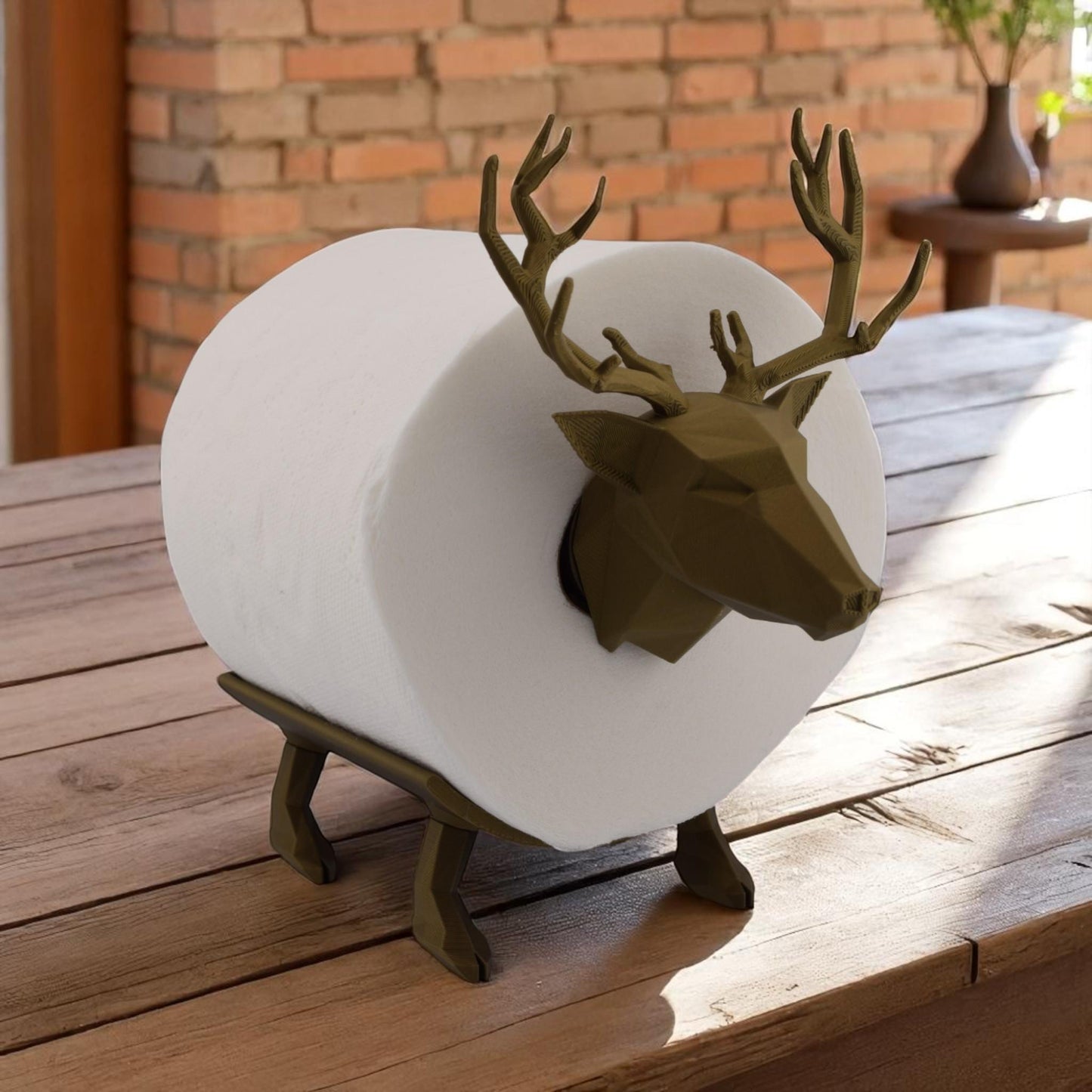 Majestic Stag Deer Toilet Paper Holder – Rustic Woodland Bathroom Decor, Functional & Fun