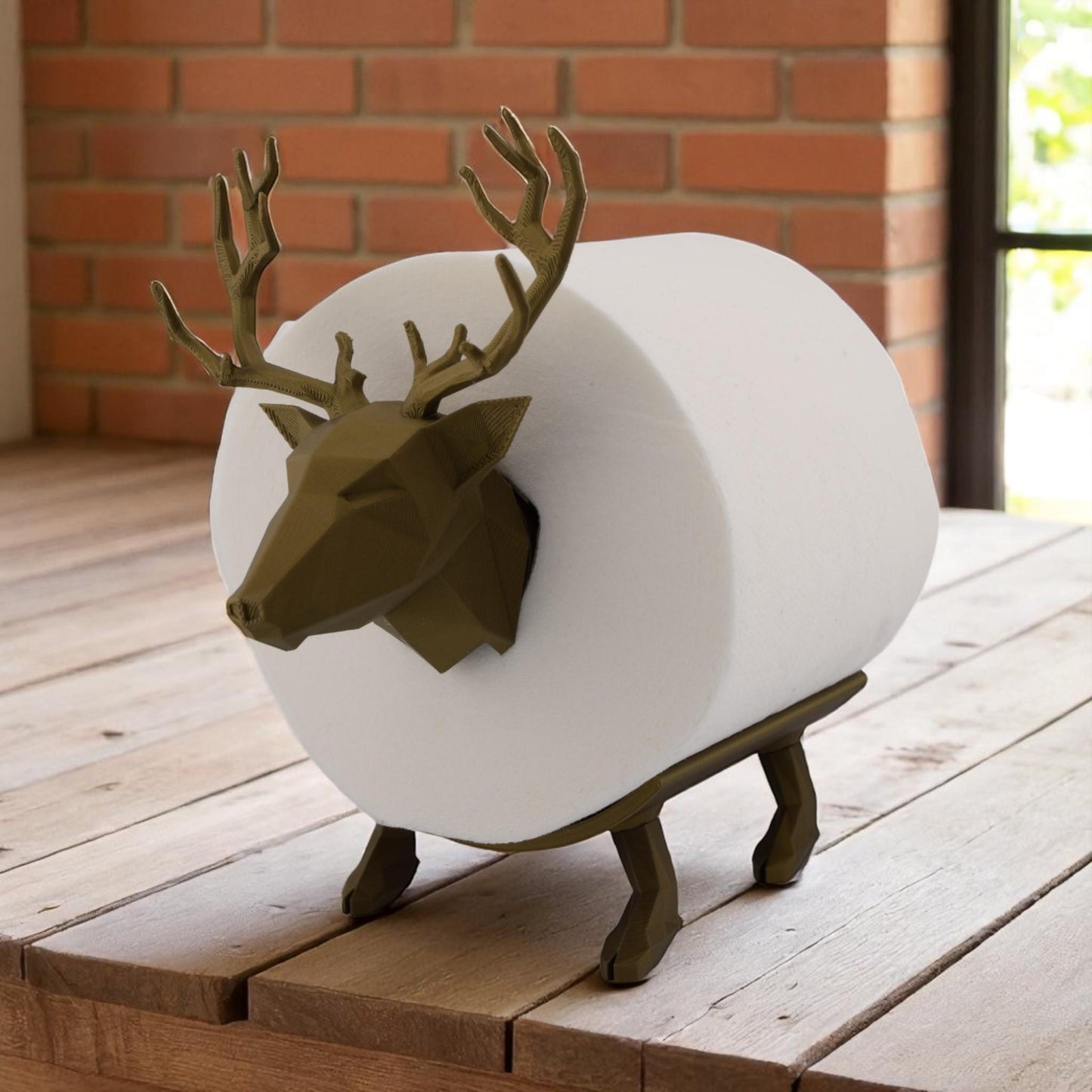 Majestic Stag Deer Toilet Paper Holder – Rustic Woodland Bathroom Decor, Functional & Fun