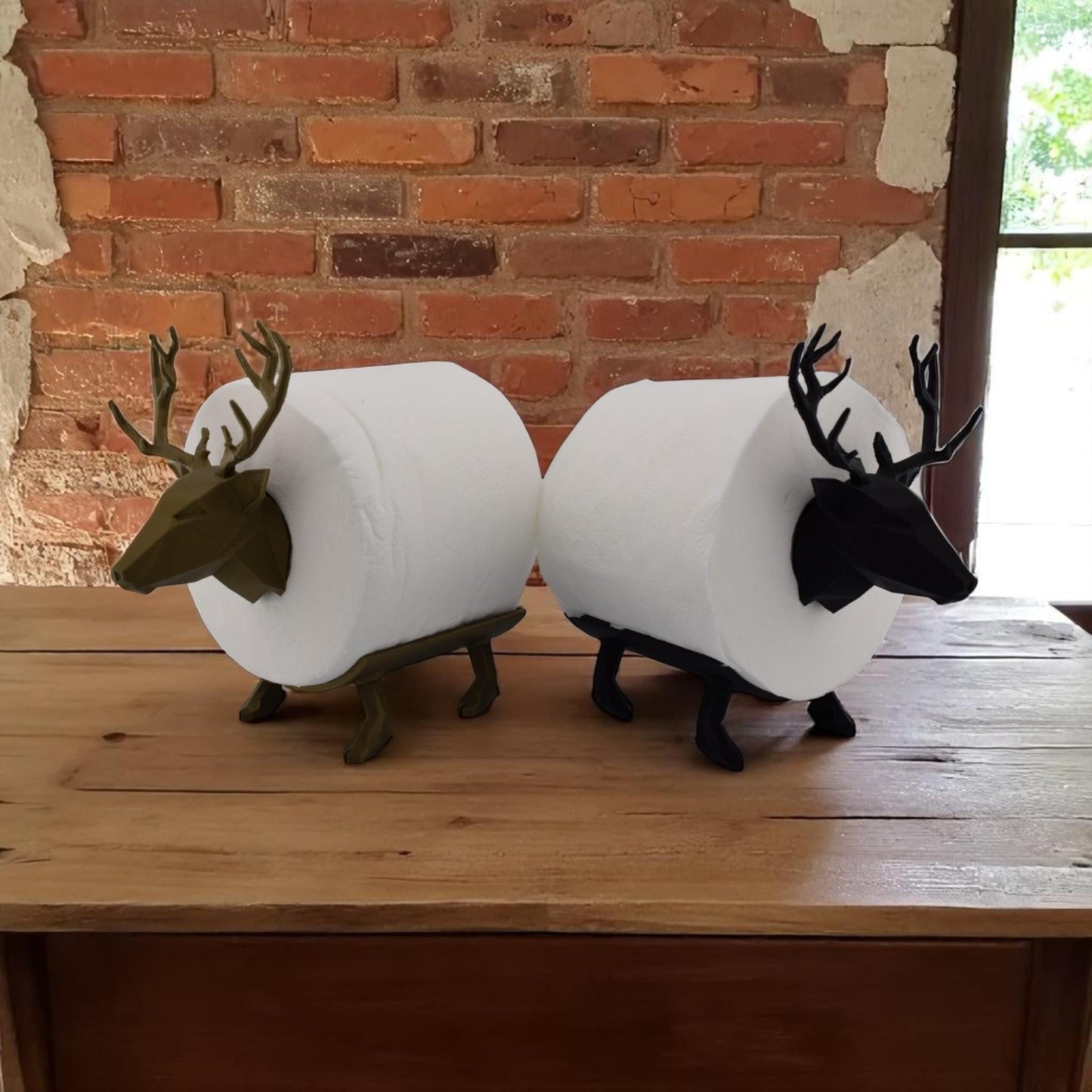 Majestic Stag Deer Toilet Paper Holder – Rustic Woodland Bathroom Decor, Functional & Fun