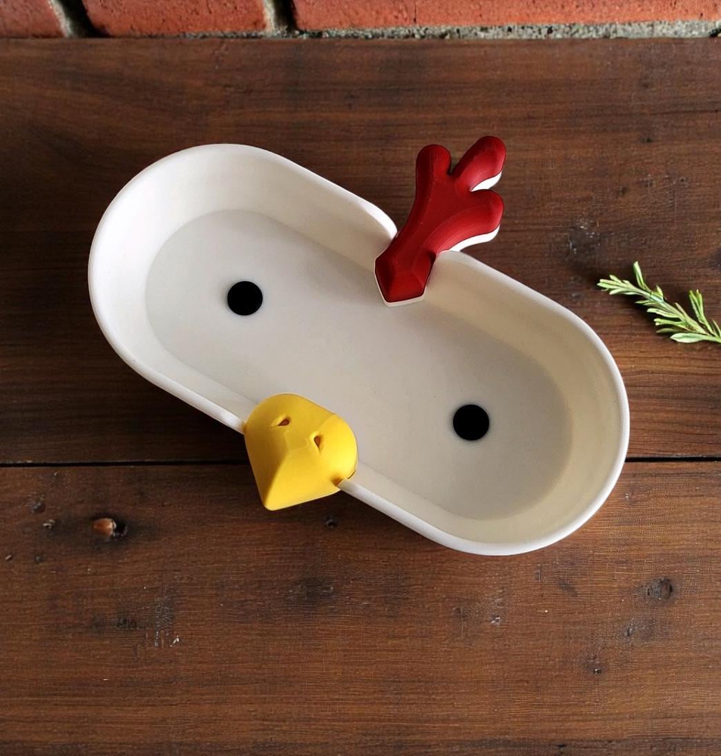 Chicken Eyeglass Tray - Adorable Animal Friend Eyeglass Tray - Cute 3D Printed Holder for Glasses - Fun Kids’ Nightstand Organizer