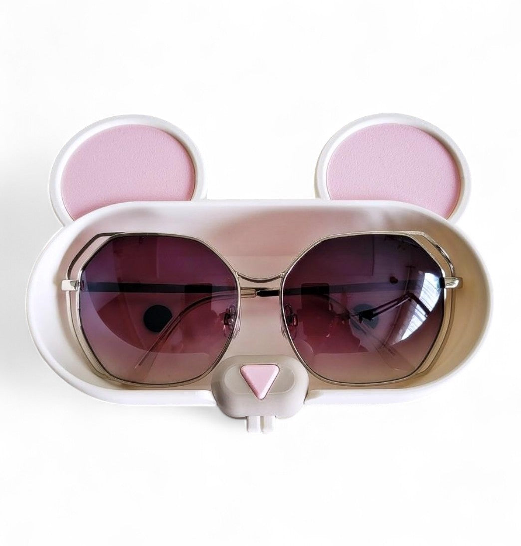 Mouse Eyeglass Tray - Adorable Animal Friend Eyeglass Tray - Cute 3D Printed Holder for Glasses - Fun Nightstand Organizer