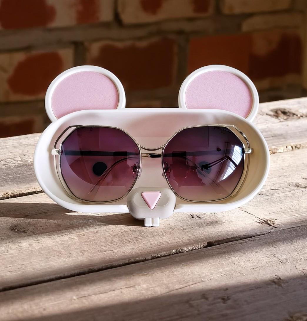 Mouse Eyeglass Tray - Adorable Animal Friend Eyeglass Tray - Cute 3D Printed Holder for Glasses - Fun Kids’ Nightstand Organizer