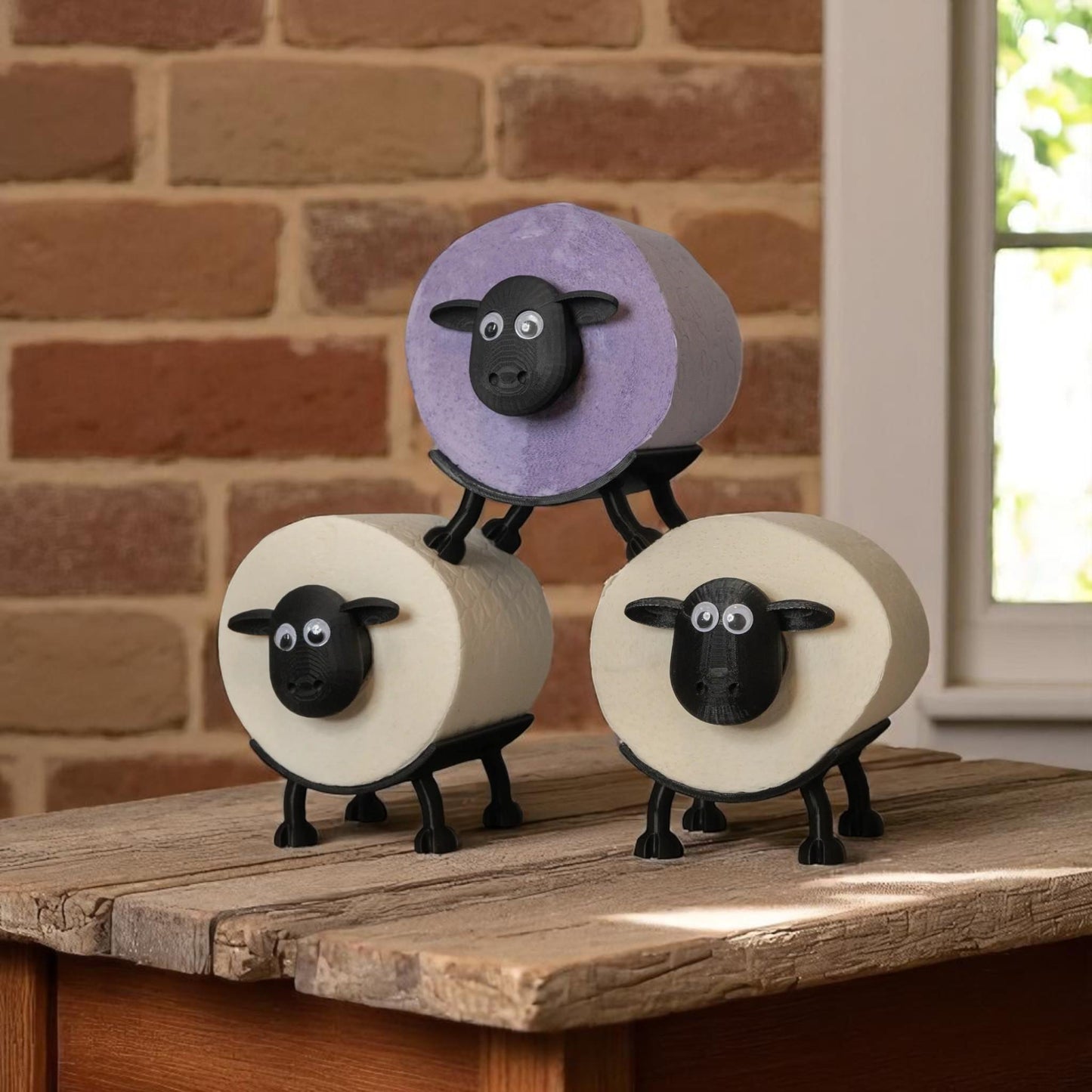 Sheep Toilet Paper Holder – Stackable, Fun Bathroom Decor, Unique Gift Idea, Fits Most Rolls