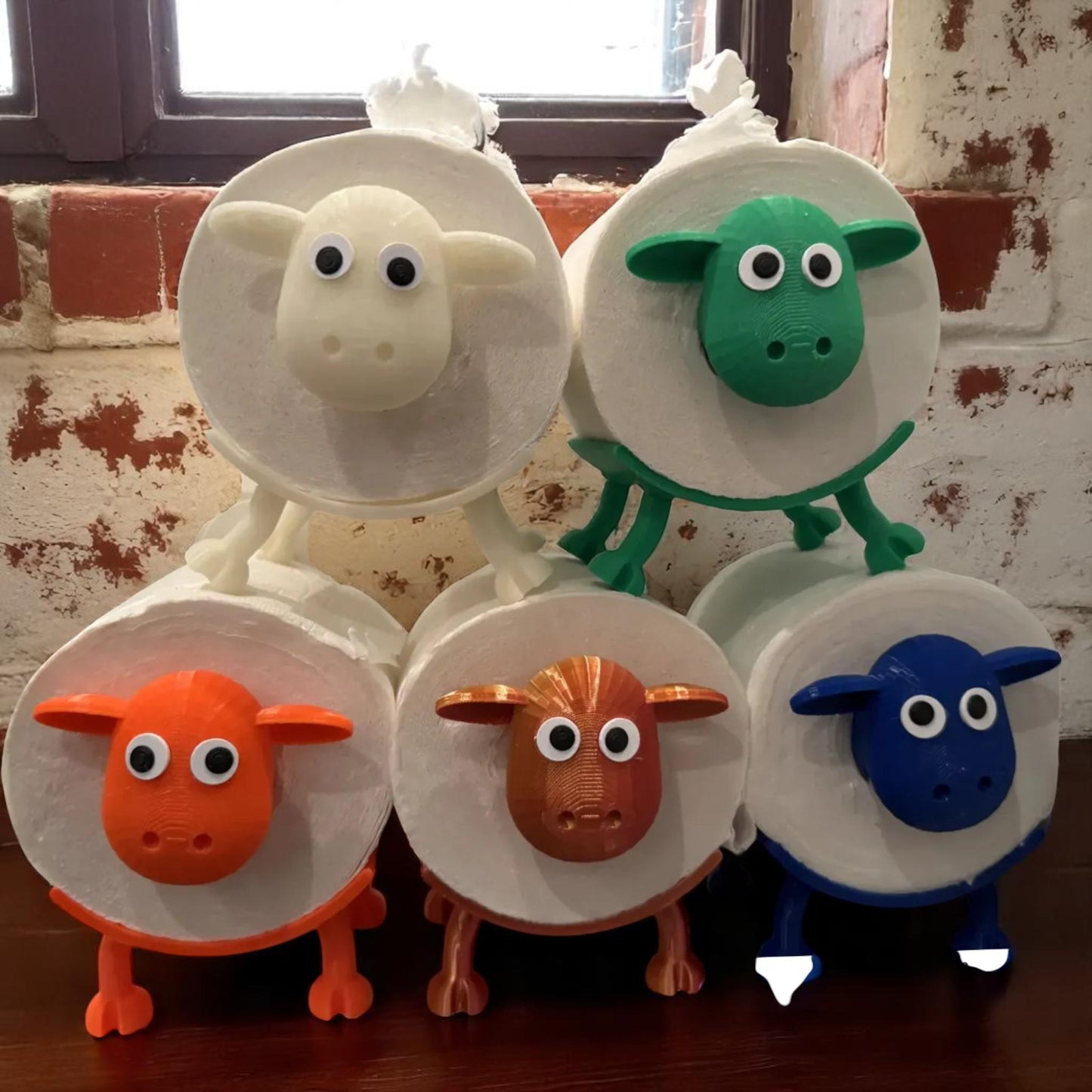 Sheep Toilet Paper Holder – Stackable, Fun Bathroom Decor, Unique Gift Idea, Fits Most Rolls