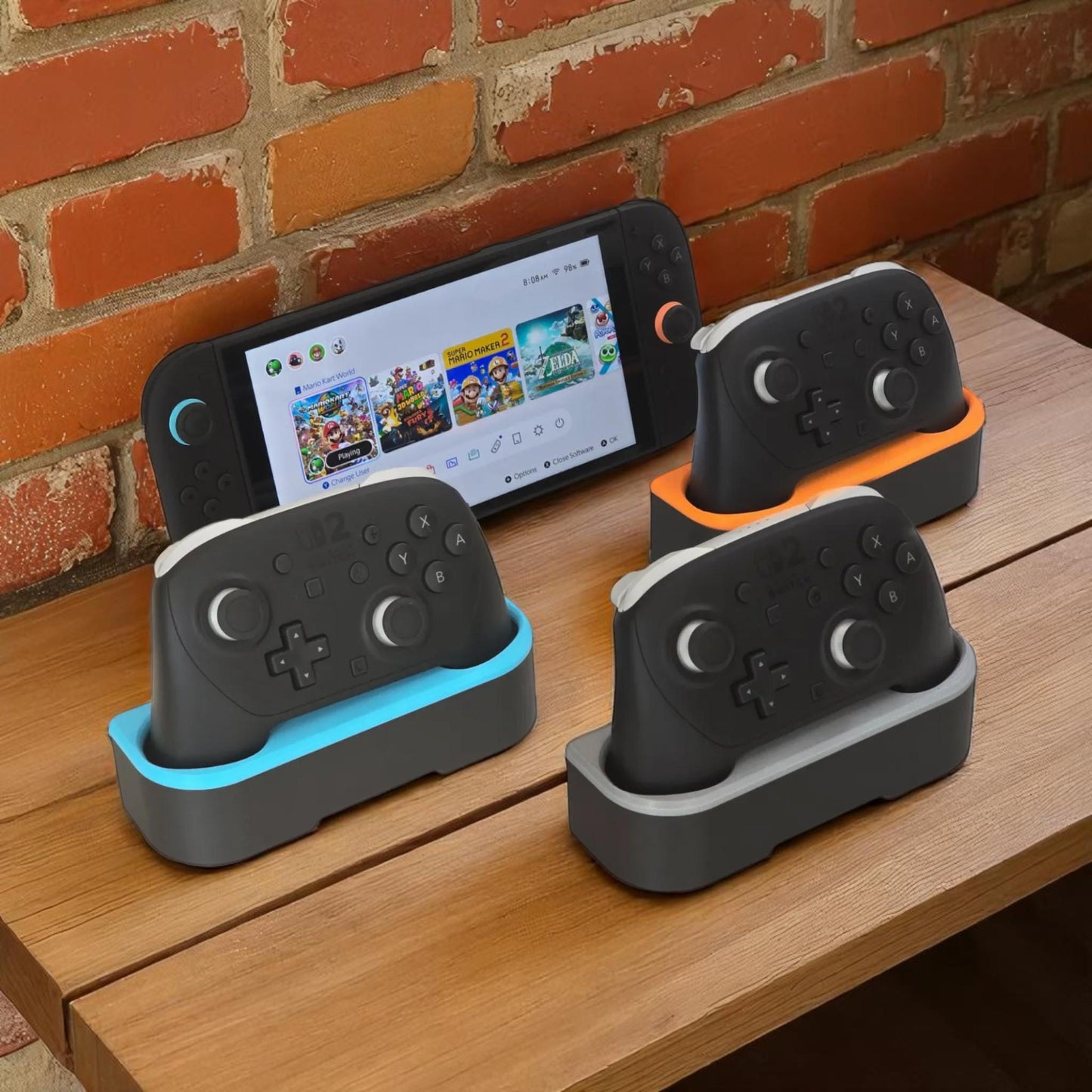 Nintendo Switch 2 Pro Controller Stand – Custom Controller Dock, Game Room Decor, Gamer Gift, Fan Made