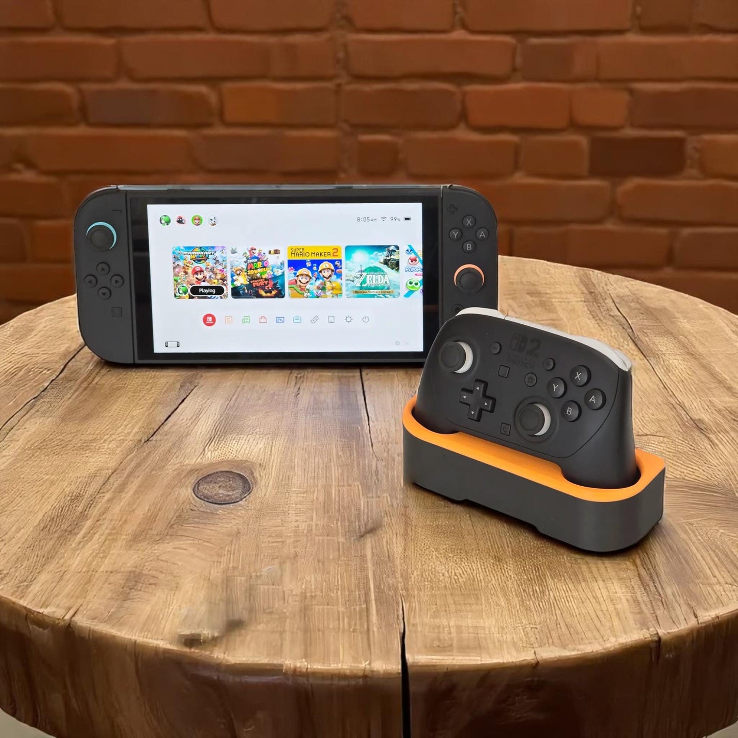 Nintendo Switch 2 Pro Controller Stand – Custom Controller Dock, Game Room Decor, Gamer Gift, Fan Made