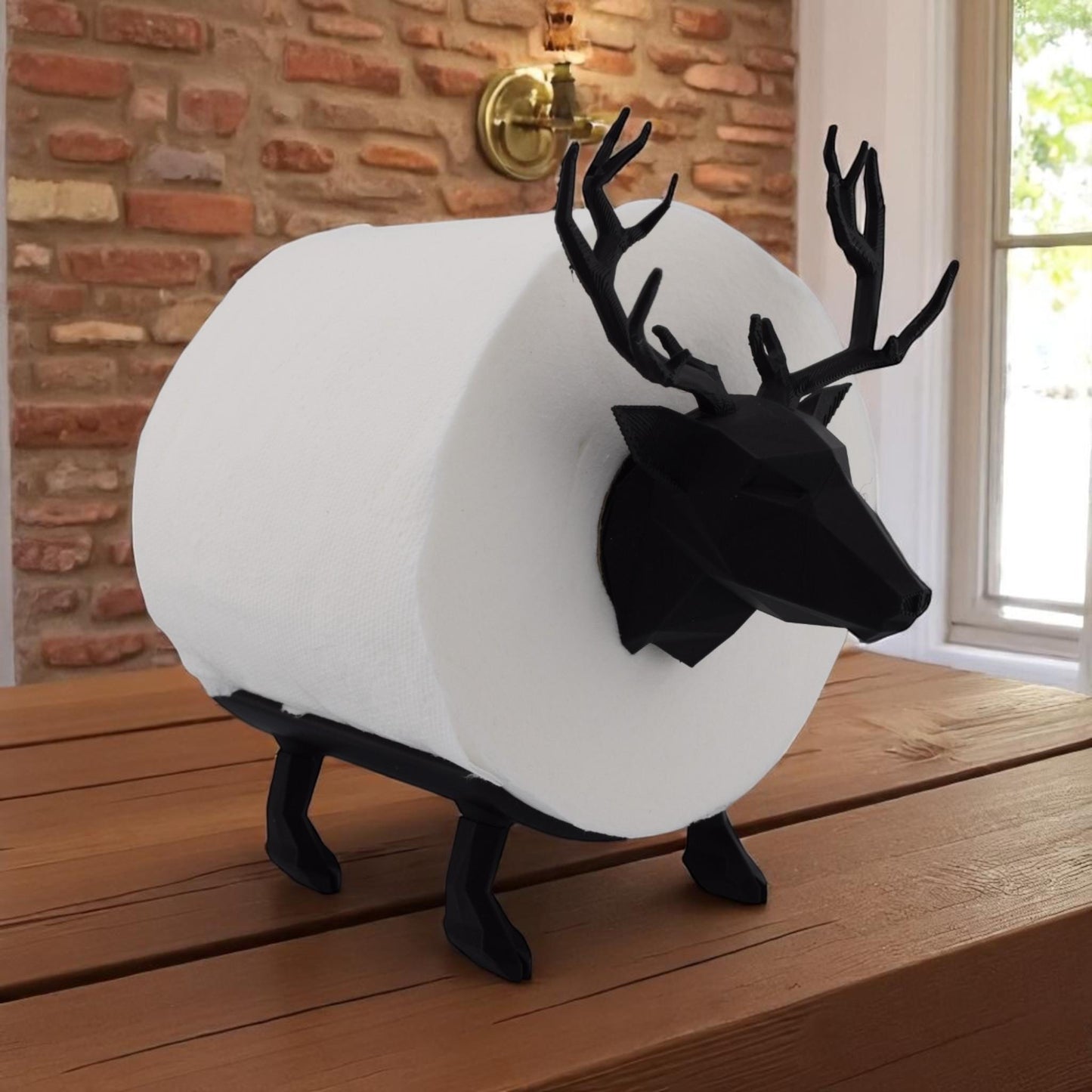 Majestic Stag Deer Toilet Paper Holder – Rustic Woodland Bathroom Decor, Functional & Fun