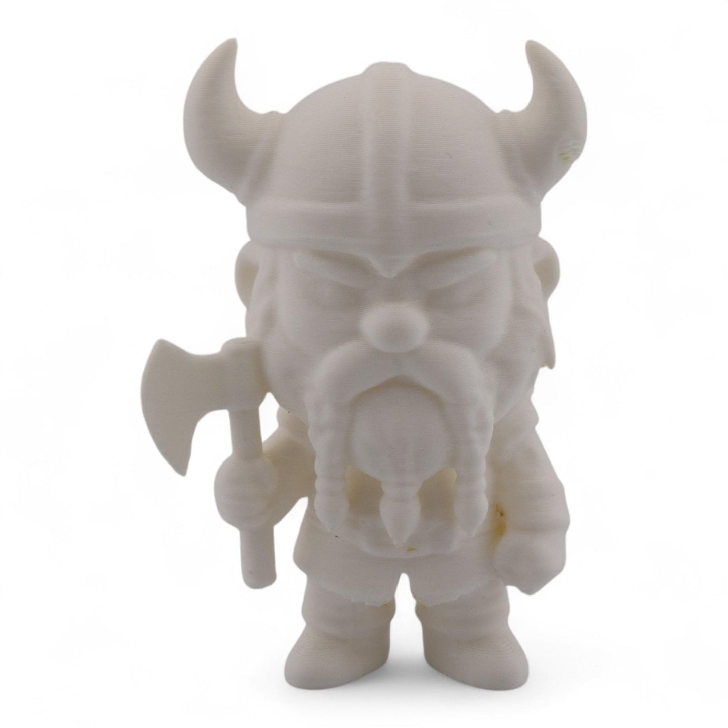 Chibi Viking Figurine – Bjorn the Brave | 3D Printed Nordic Warrior | Wood Filament Option | Viking Shelf Decor