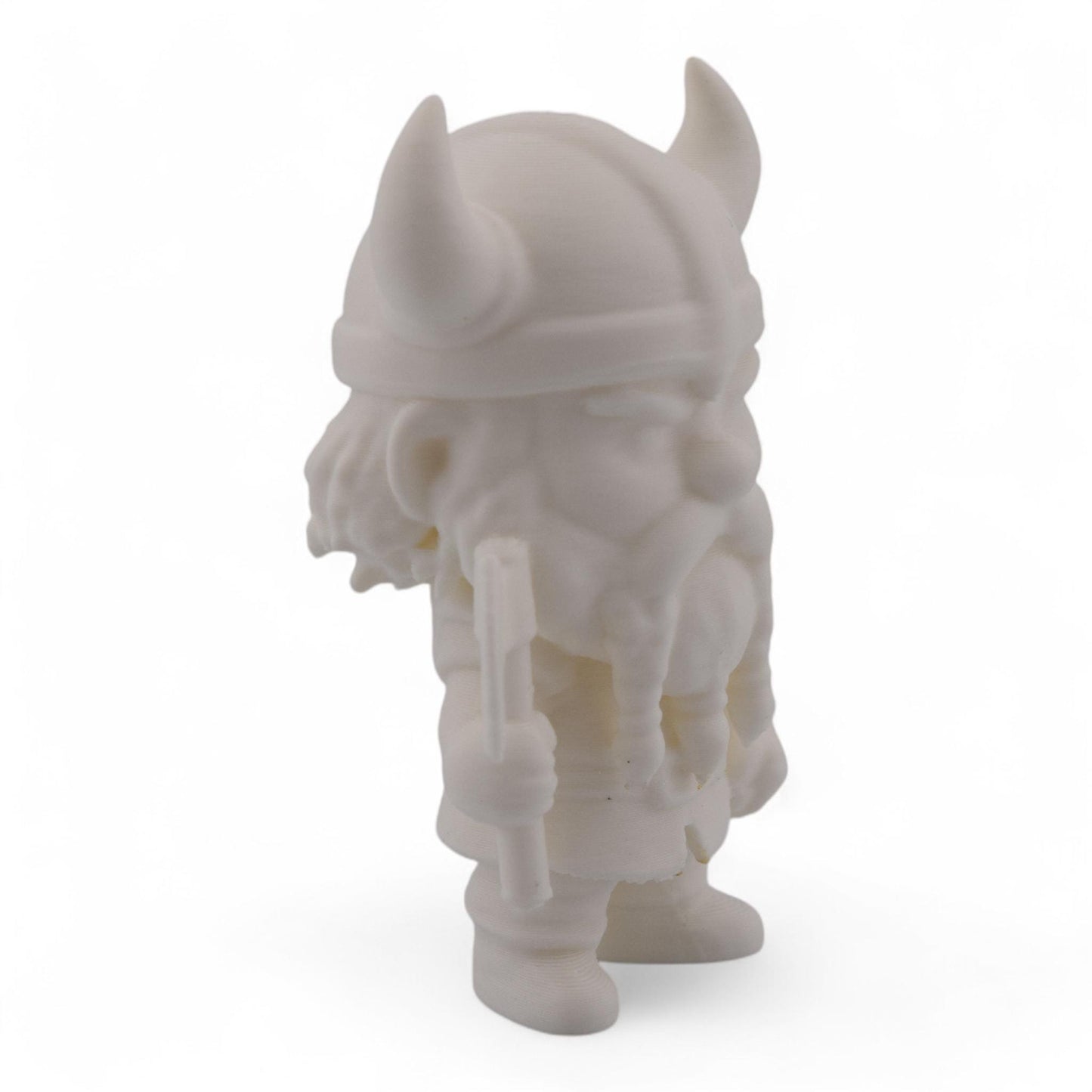 Chibi Viking Figurine – Bjorn the Brave | 3D Printed Nordic Warrior | Wood Filament Option | Viking Shelf Decor
