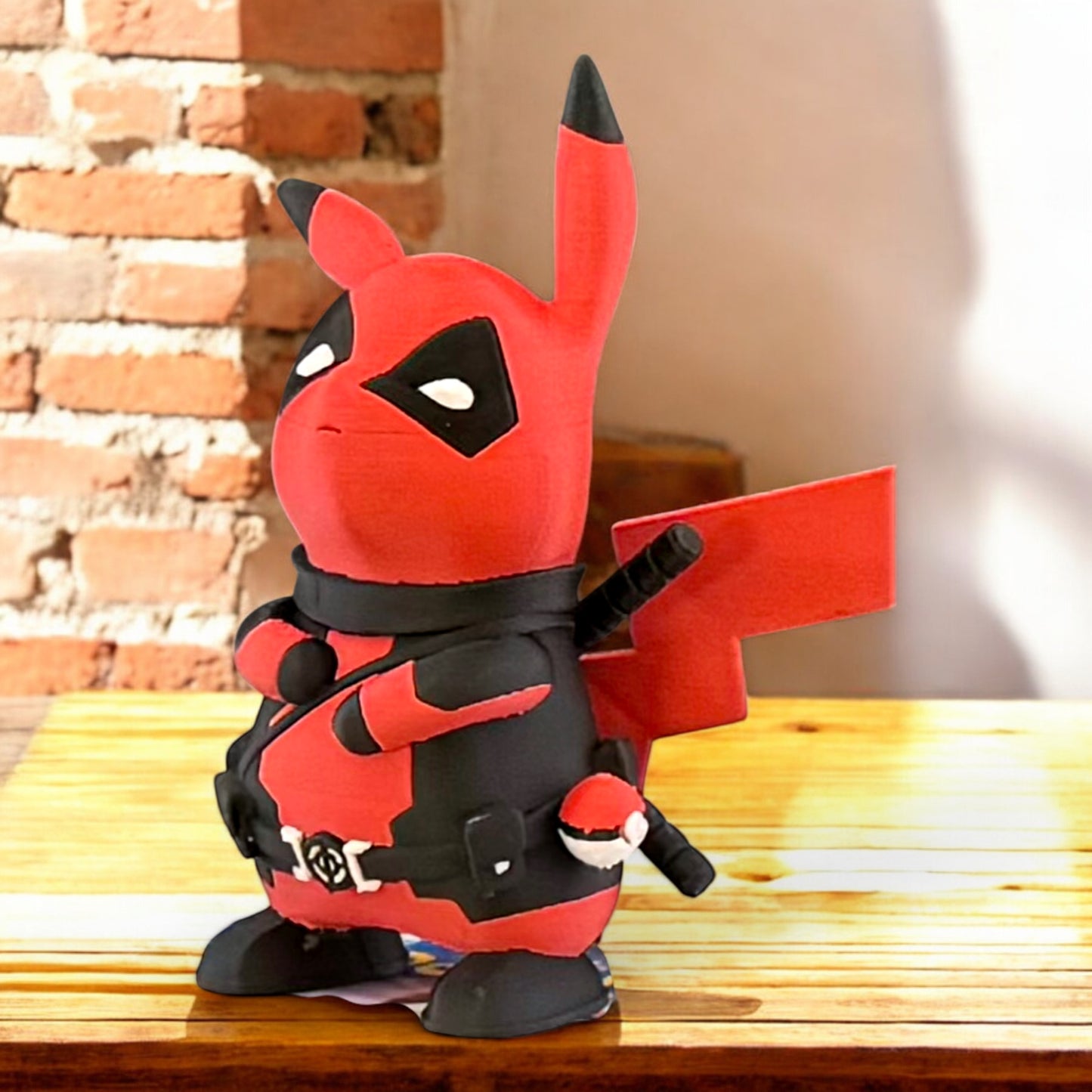 PikaPool 3D Printed Figurine - Pikachu Meets Deadpool