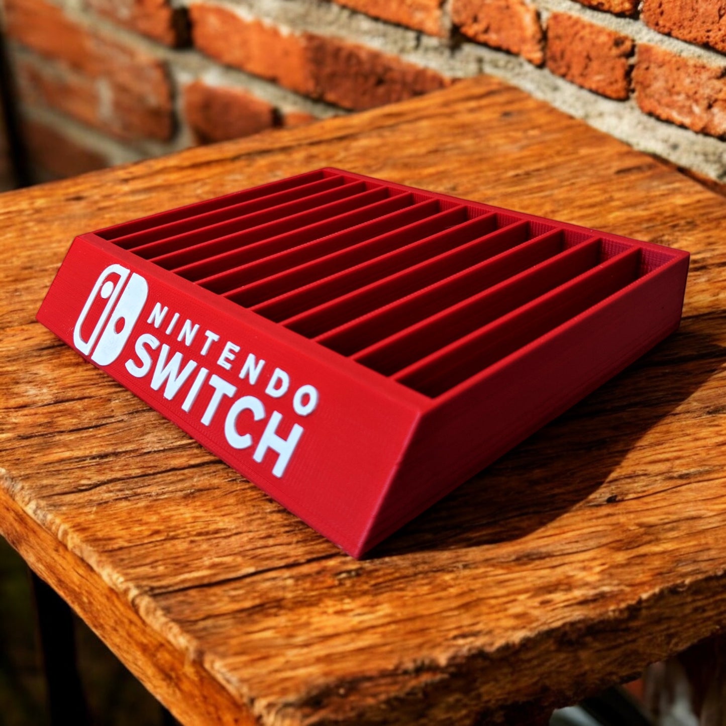 Made for Nintendo Switch Game Case Organizer - Fits up to 12 Games - Raised Lettering - 3D Printed Switch Game Cartridge Case Holder