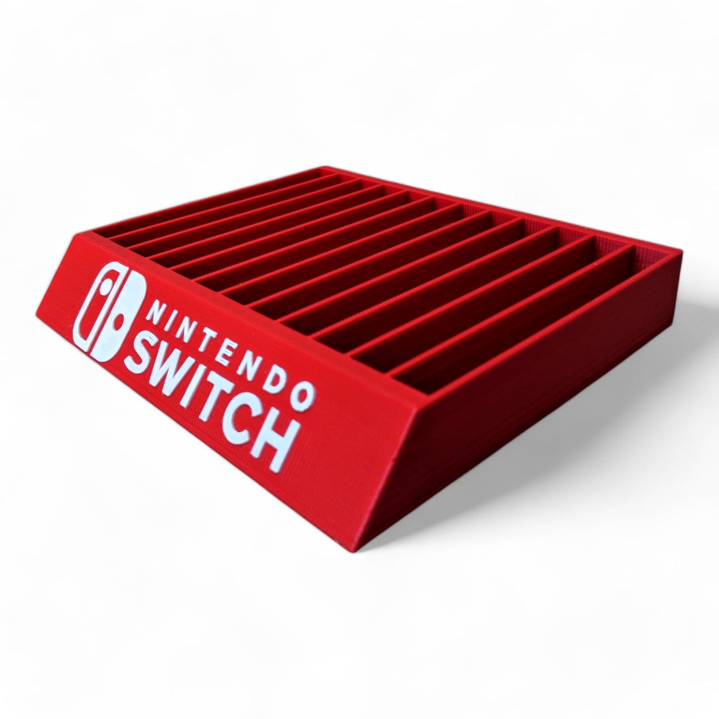 Made for Nintendo Switch Game Case Organizer - Fits up to 12 Games - Raised Lettering - 3D Printed Switch Game Cartridge Case Holder