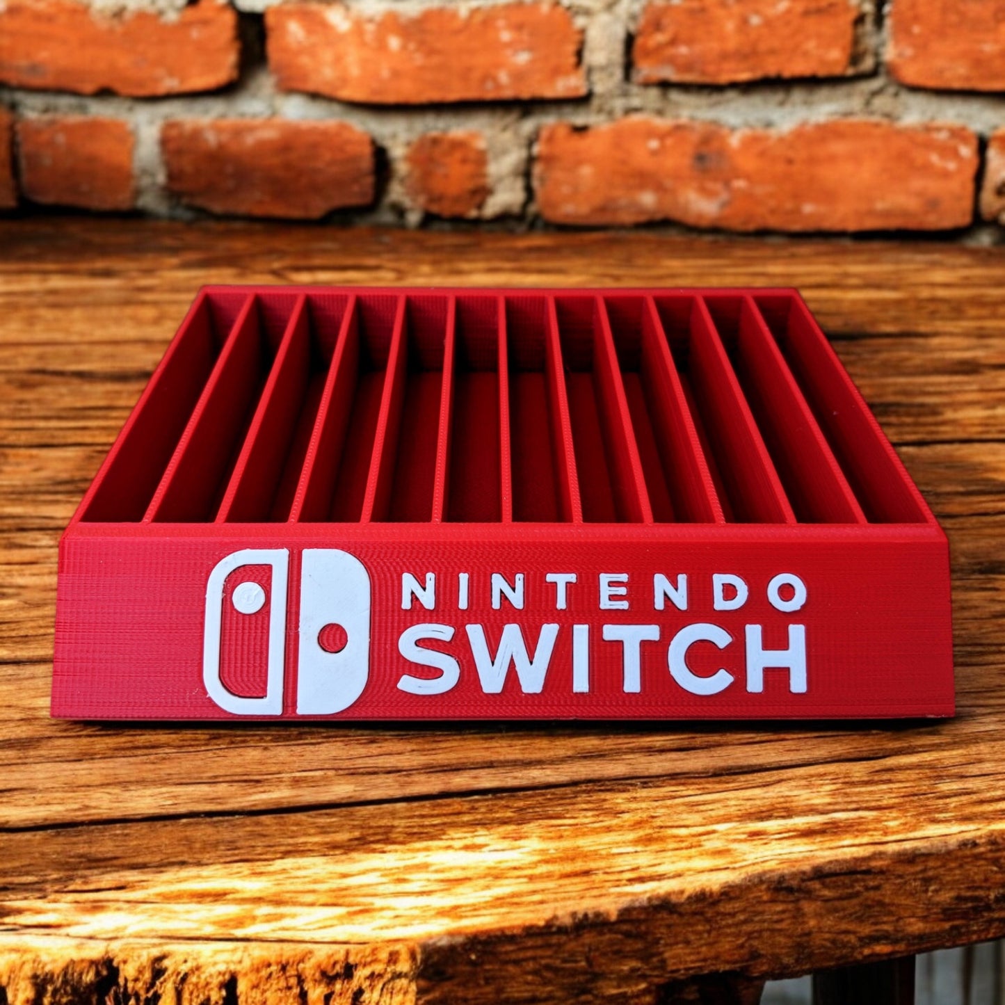 Made for Nintendo Switch Game Case Organizer - Fits up to 12 Games - Raised Lettering - 3D Printed Switch Game Cartridge Case Holder
