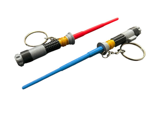 Fidget Mini Collapsible Lightsaber Keychain for Star Wars Fans (Obi-Wan Style)