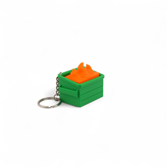 Dumpster Fire Fidget Clicker – Pressable Flame Toy | 3D Printed PLA | Keychain or Desk Version | Funny Stress Relief