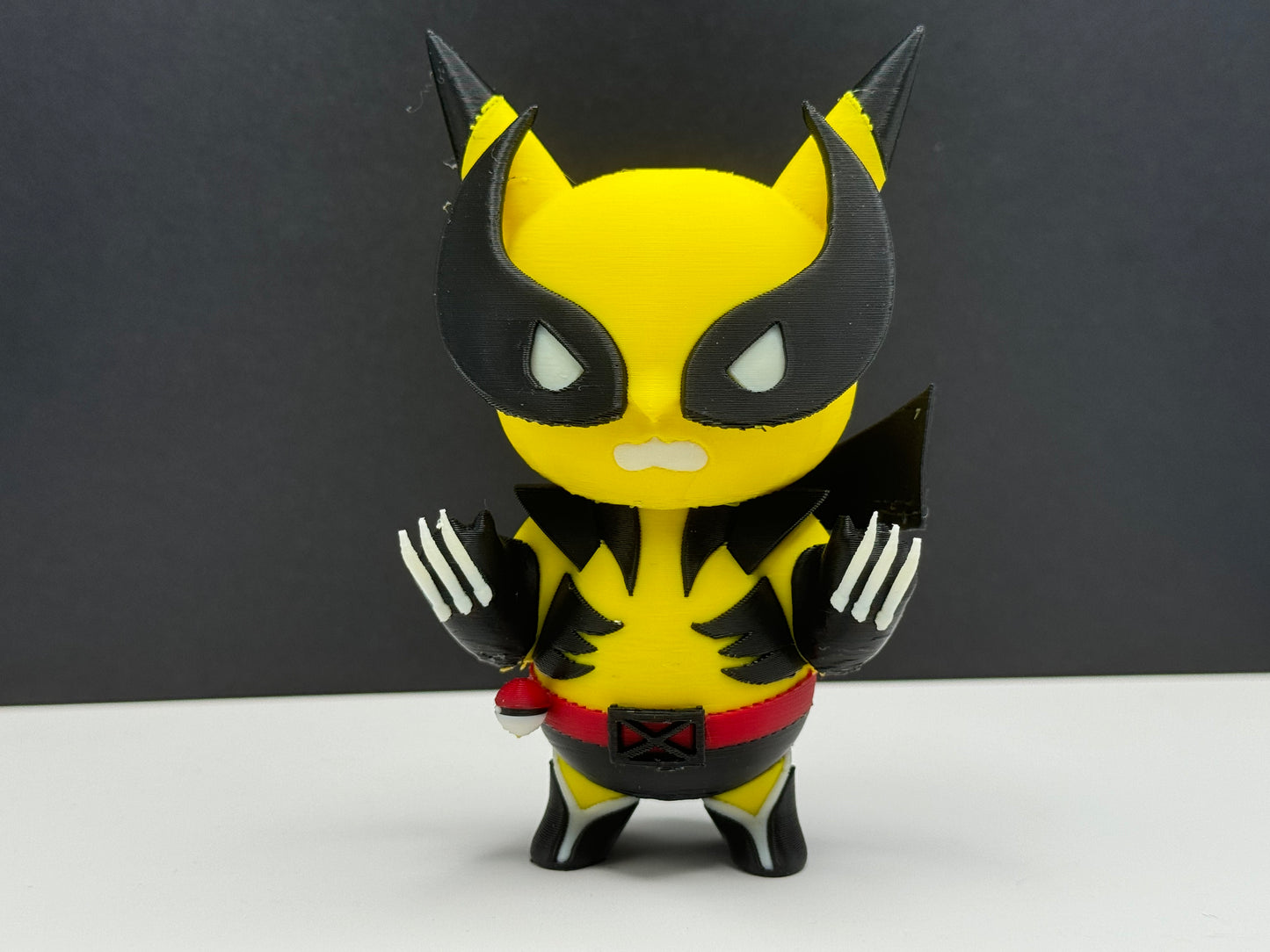 (Updated!) Pikachu x Wolverine Chibi Mashup 3D Printed Figurine - Cute and Fierce Original Collectible