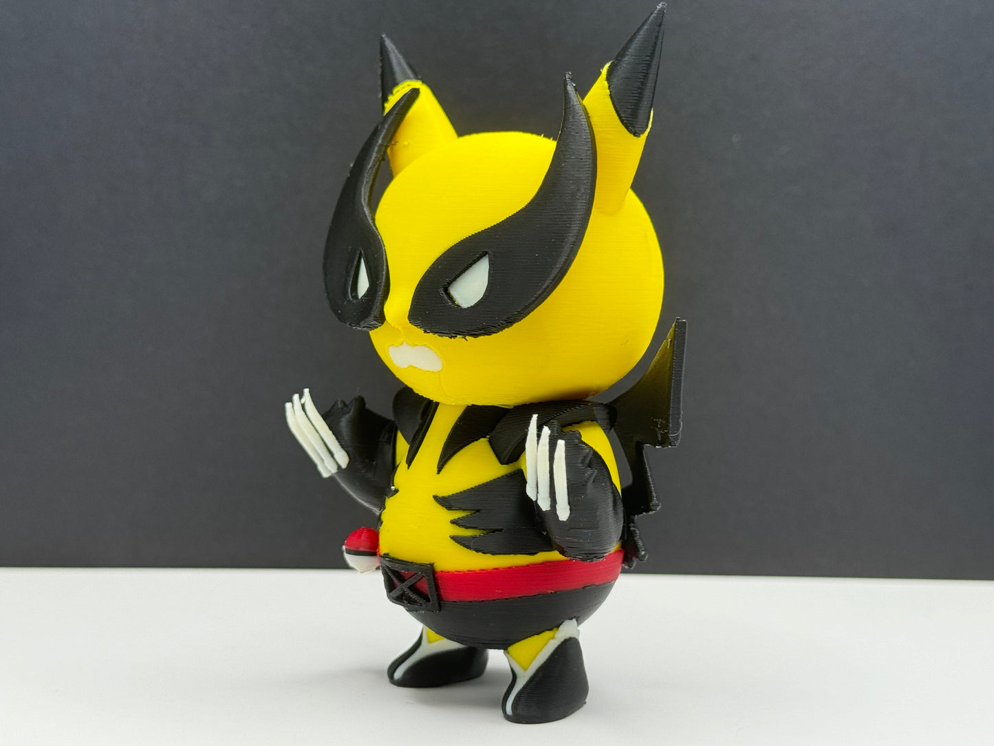 (Updated!) Pikachu x Wolverine Chibi Mashup 3D Printed Figurine - Cute and Fierce Original Collectible