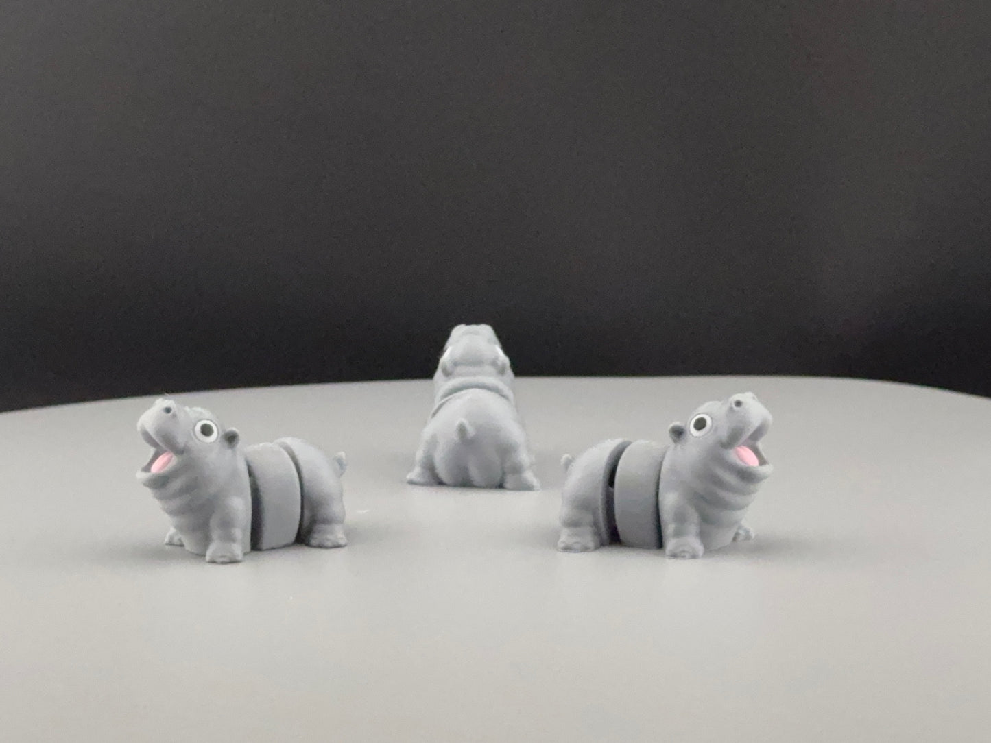 Baby Moo Deng Pygmy Hippo - 3D Printed Baby Hippo Fidget Toy