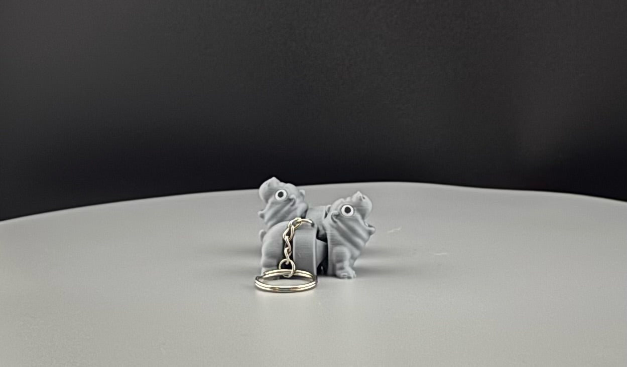 Baby Moo Deng Pygmy Hippo - 3D Printed Baby Hippo Fidget Toy