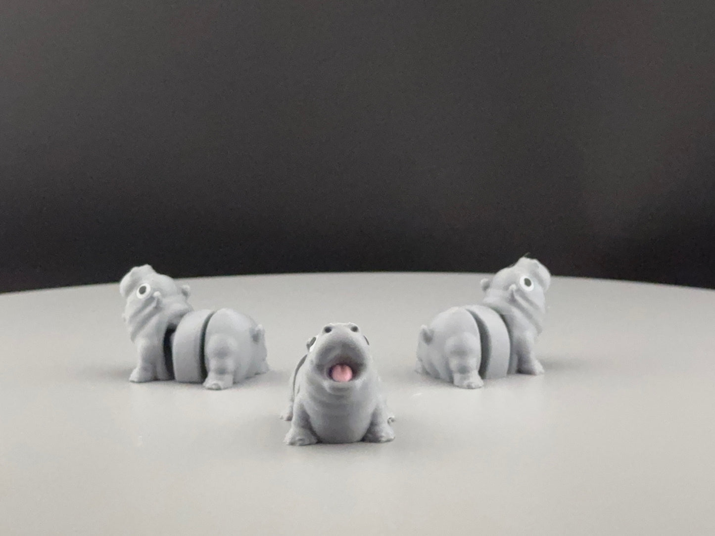 Baby Moo Deng Pygmy Hippo - 3D Printed Baby Hippo Fidget Toy