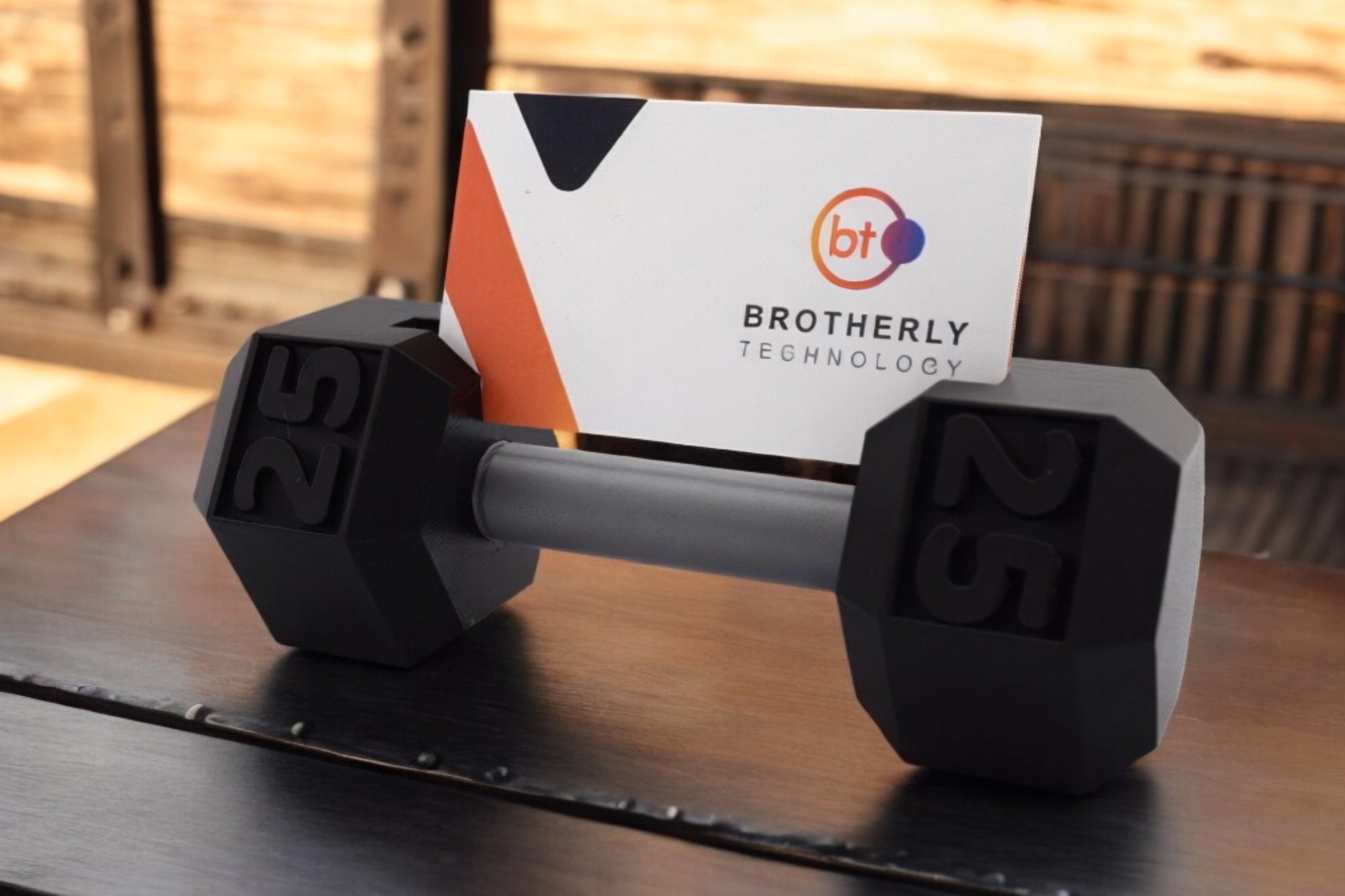 Mini Dumbbell Business Card Holder, Gym Gift, Fitness Trainer Desk Accessory, Chiropractor Gift, Personal Trainer Gift, Physical Therapist