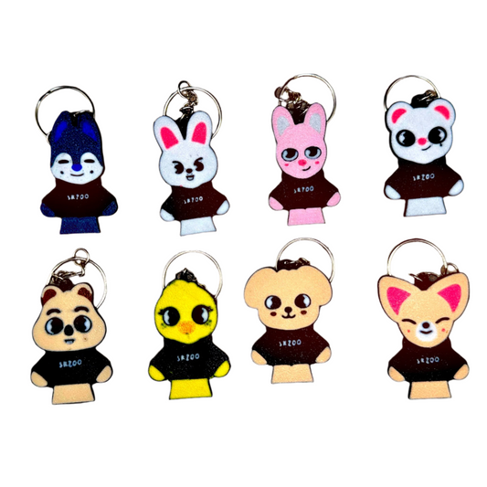 Stray Kids SKZOO Keychains - Complete 8-Pack Bundle | All SKZOO Characters