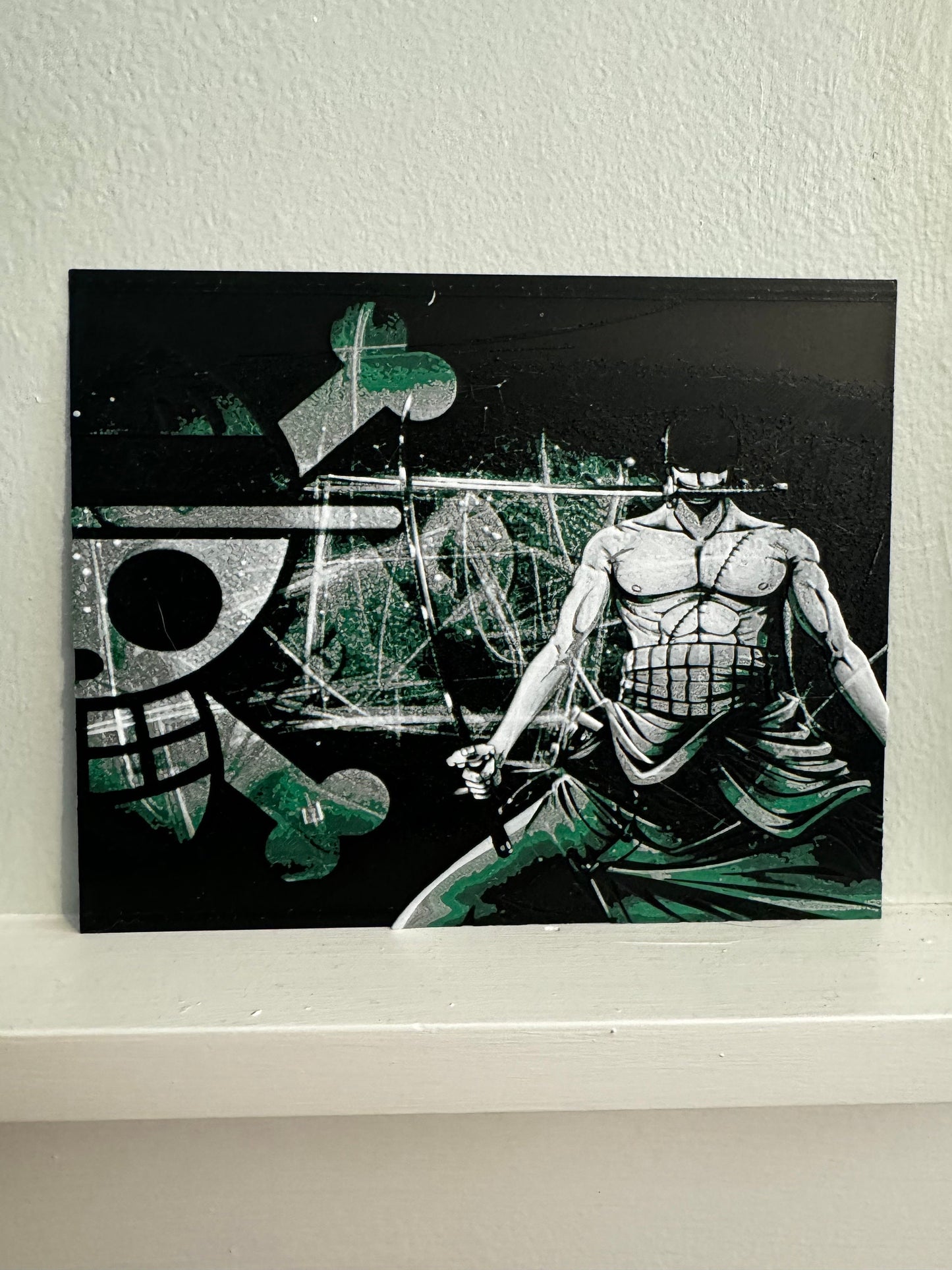 Roronoa Zoro One Piece 3D Art Textured Tile 6.5x5.5 inch