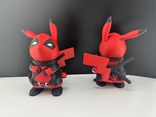 Pikapool 3D Printed Figurine - Unique Pikachu and Deadpool Crossover