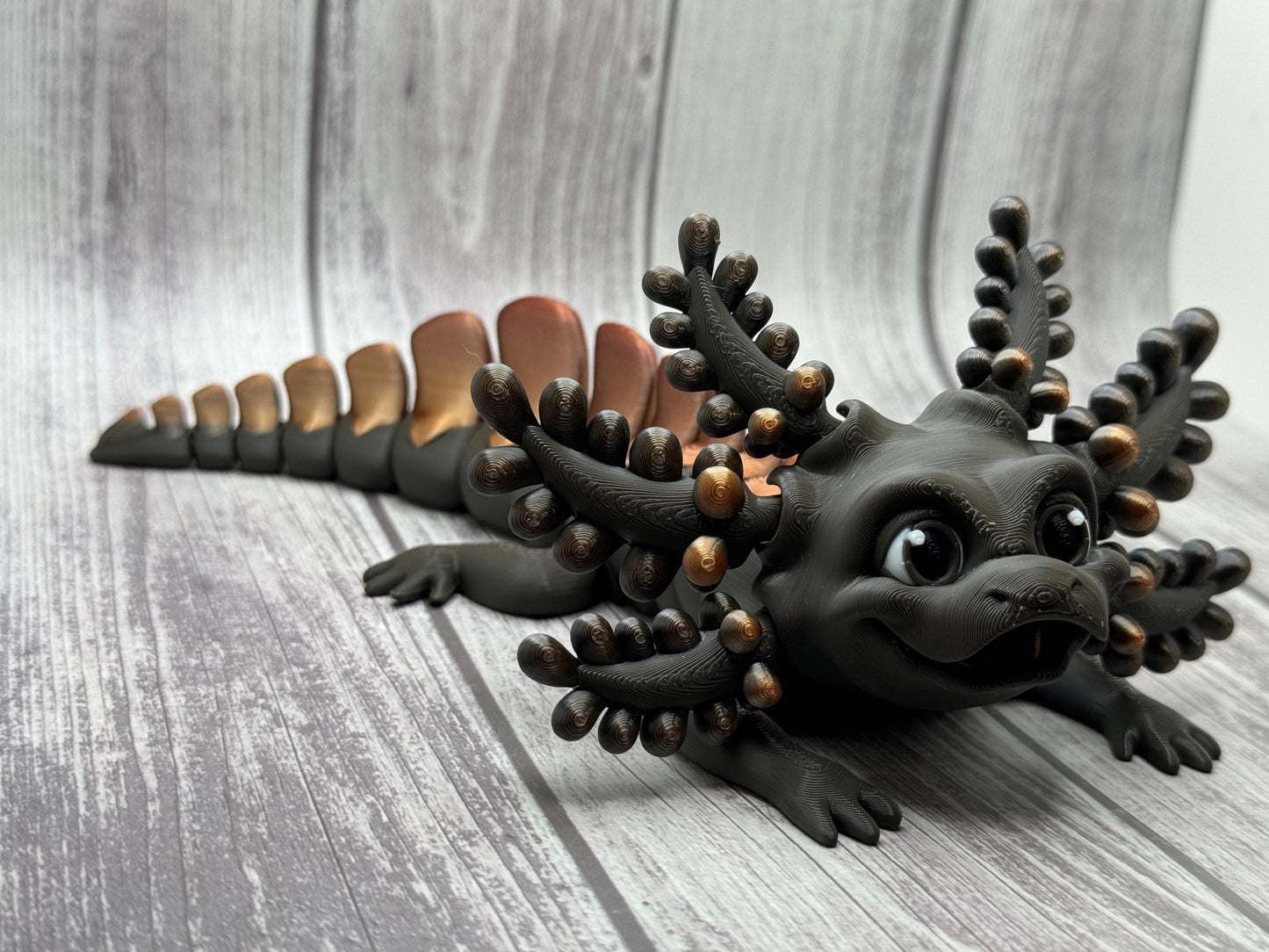 3D Printed Flexible Axolotl Toy – Sensory Fidget for Adults and Children in Various Colors