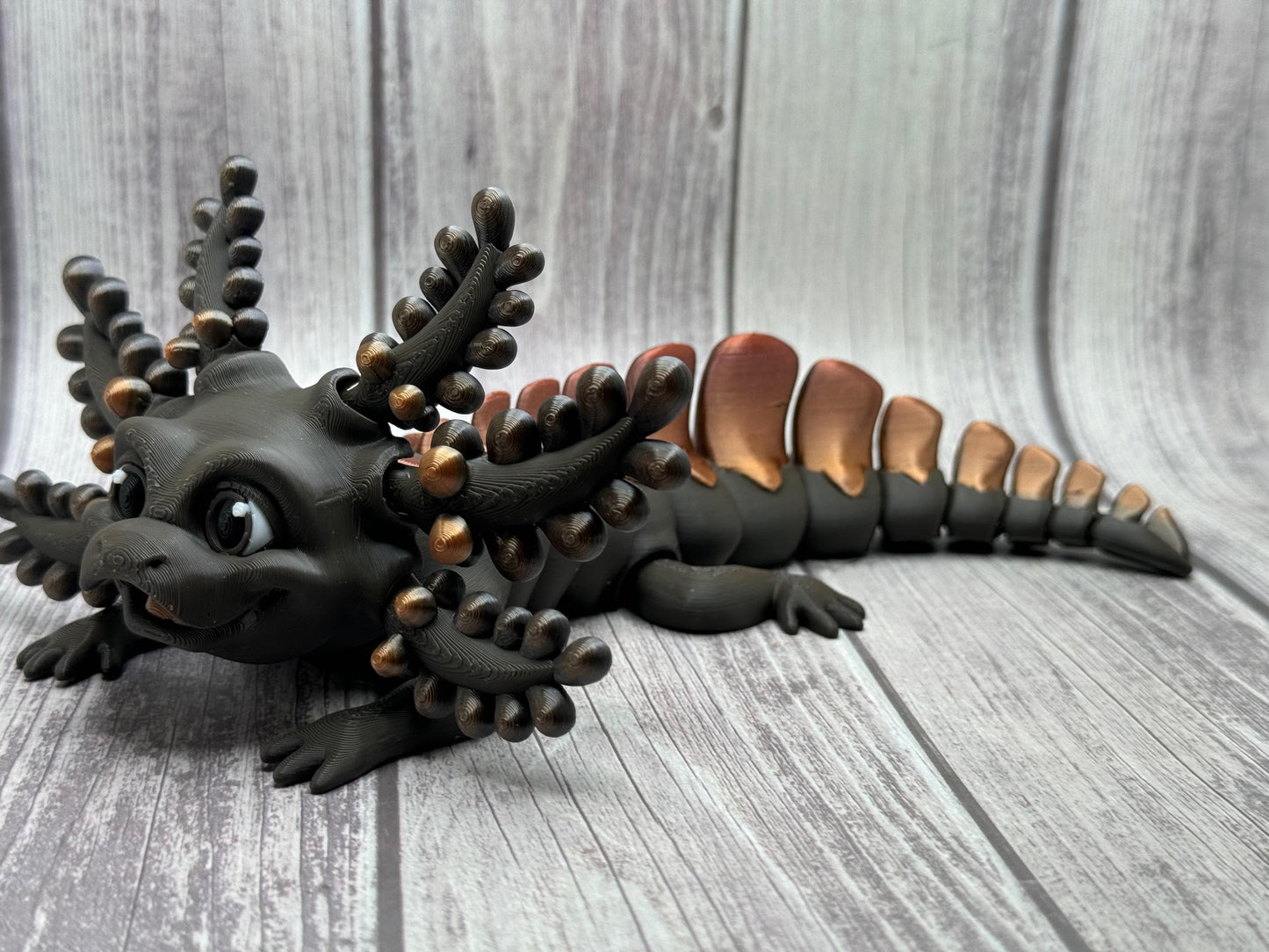 3D Printed Flexible Axolotl Toy – Sensory Fidget for Adults and Children in Various Colors