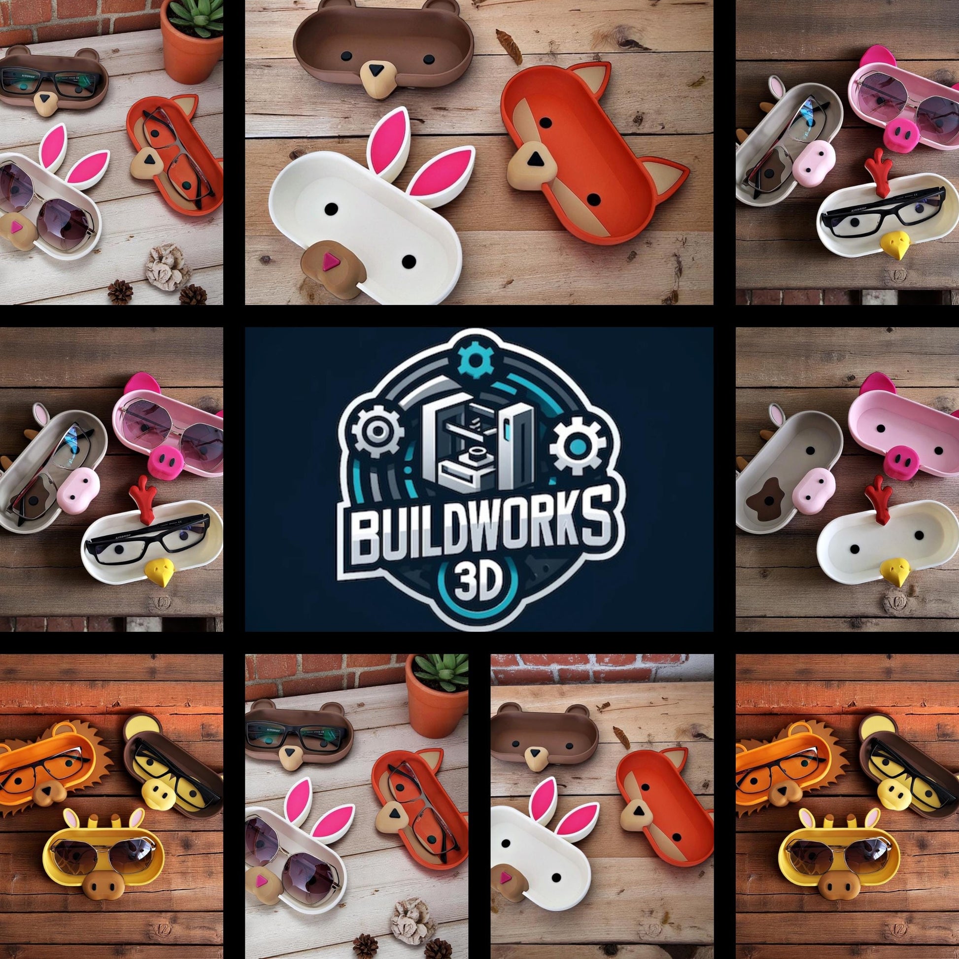 Bear Eyeglass Tray - Adorable Animal Friend Eyeglass Tray - Cute 3D Printed Holder for Glasses - Fun Kids’ Nightstand Organizer