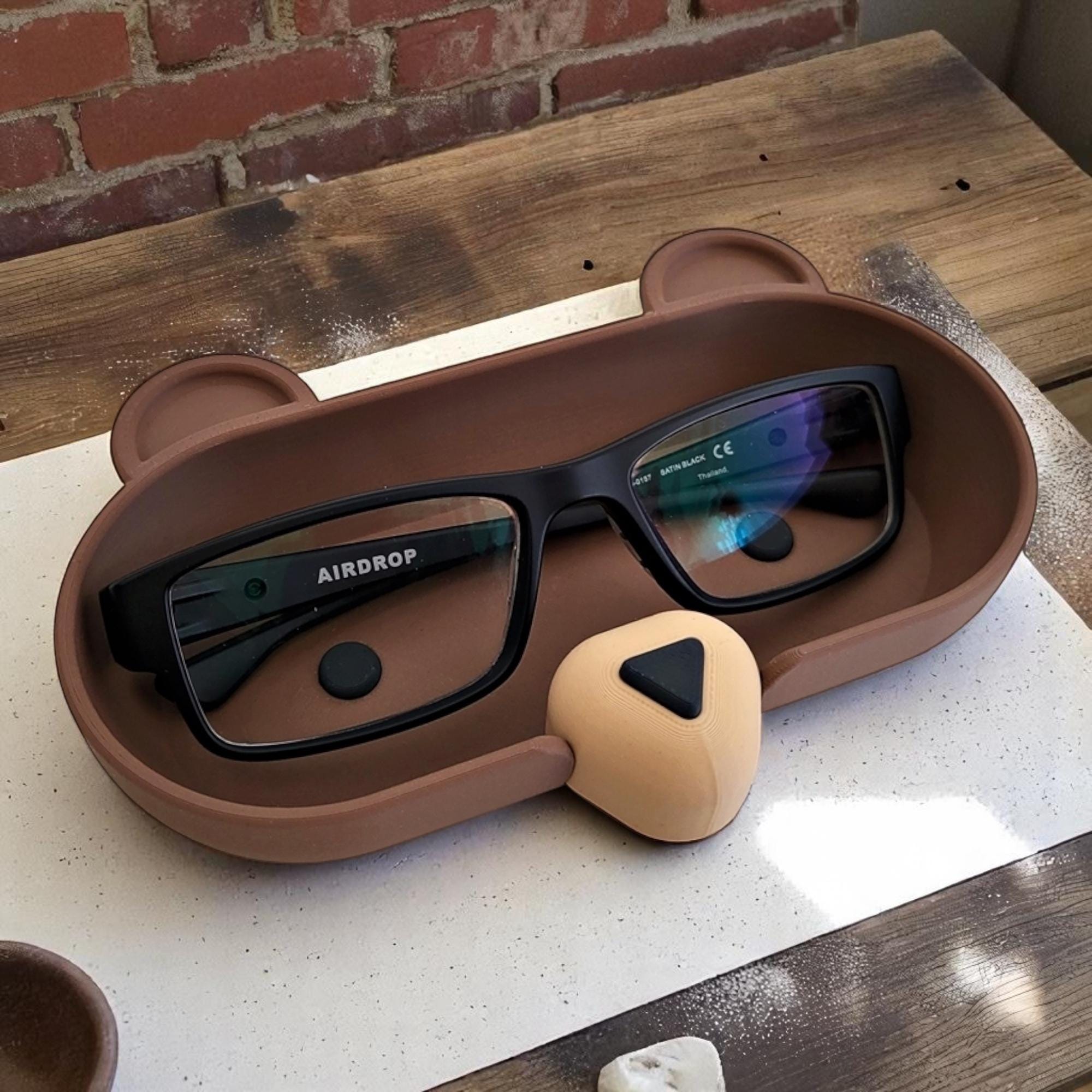 Adorable Animal Friend Eyeglass Tray – Cute 3D Printed Holder for Glasses | Fun Kids’ Nightstand Organizer