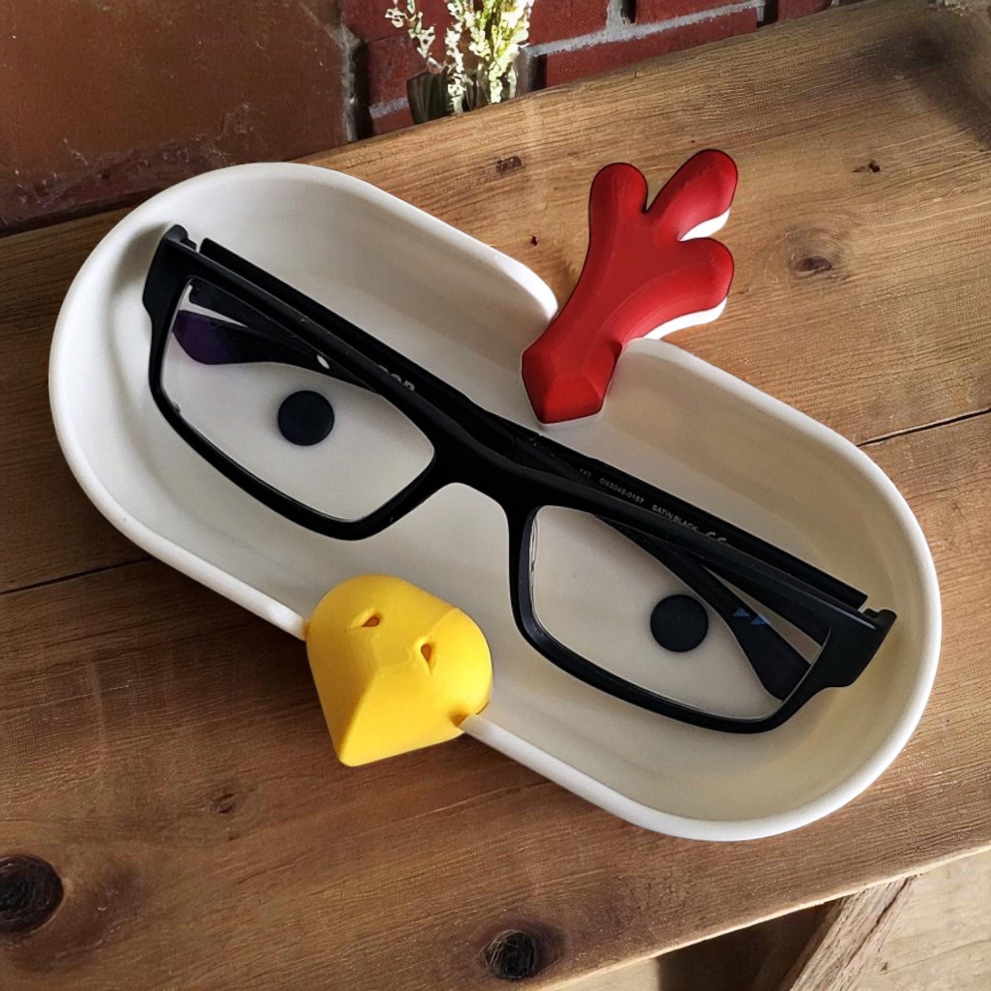 Adorable Animal Friend Eyeglass Tray – Cute 3D Printed Holder for Glasses | Fun Kids’ Nightstand Organizer