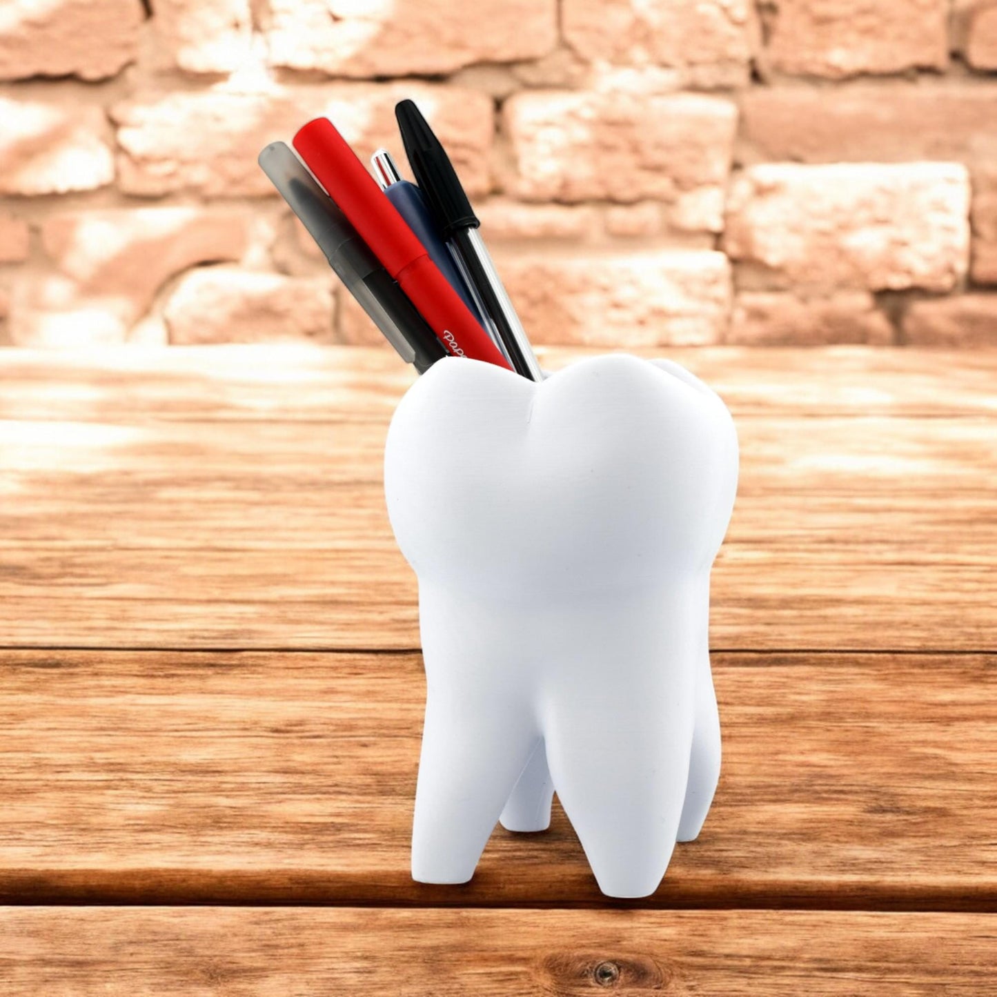 Molar Tooth Pen Holder – 3D Printed Desk Organizer for Dentists, Hygienists & Tooth Lovers