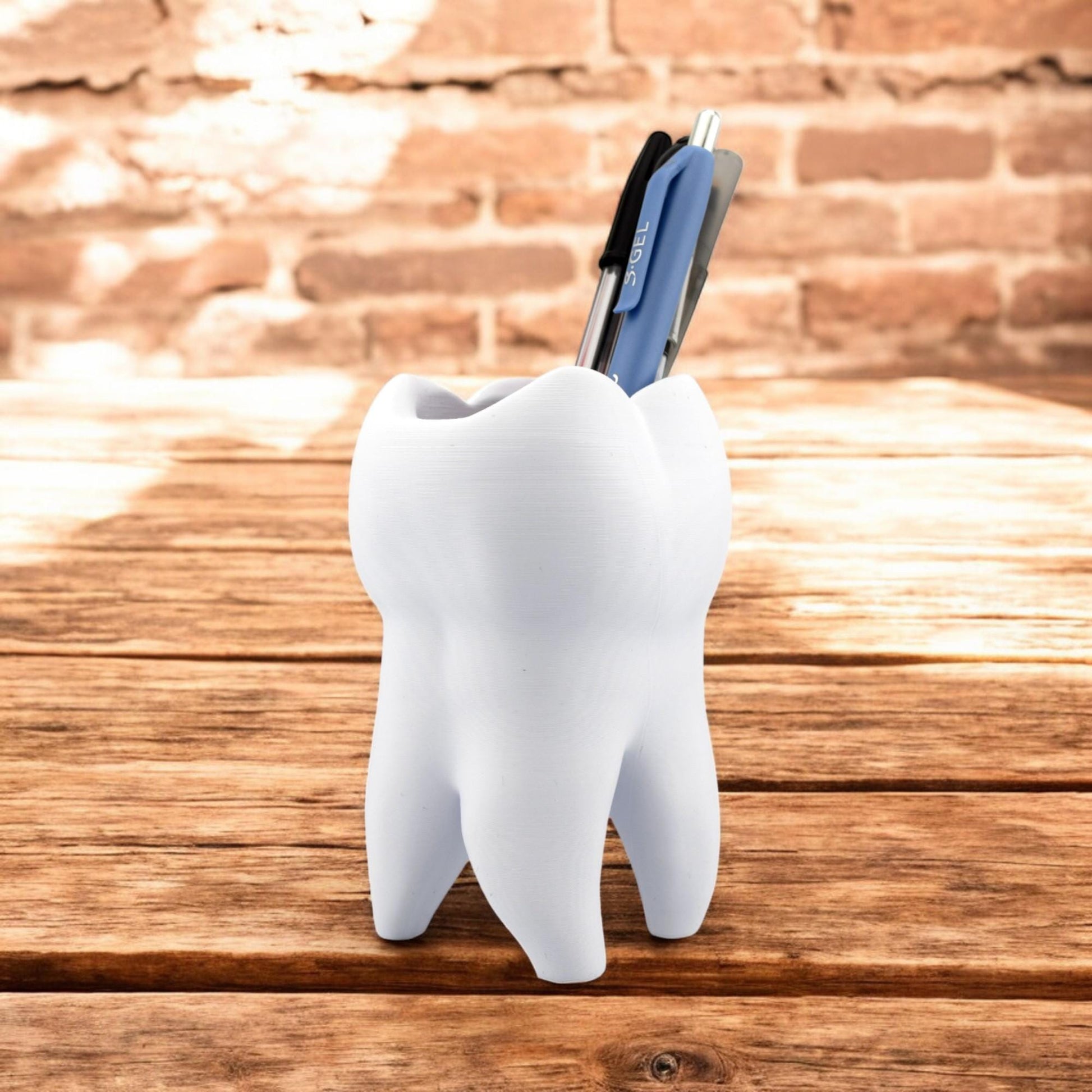 Molar Tooth Pen Holder – 3D Printed Desk Organizer for Dentists, Hygienists & Tooth Lovers