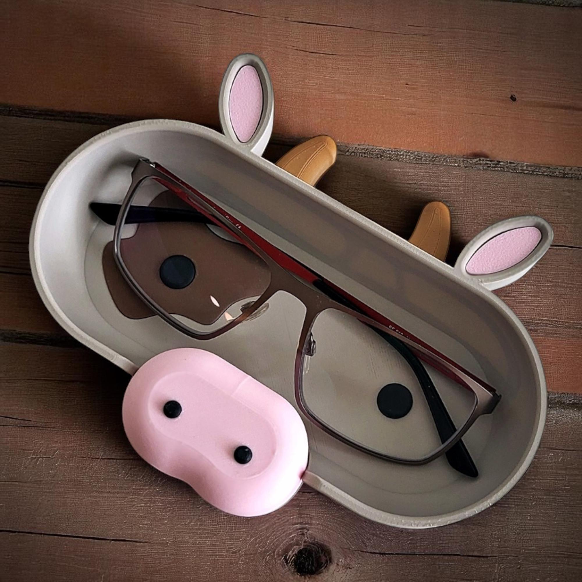 Adorable Animal Friend Eyeglass Tray – Cute 3D Printed Holder for Glasses | Fun Kids’ Nightstand Organizer